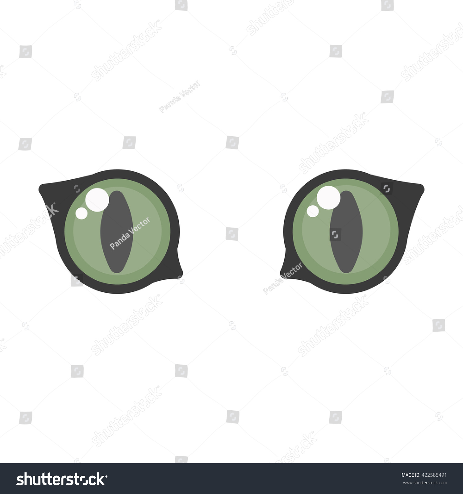 Cat Eyes Icon Stock Vector (Royalty Free) 422585491 | Shutterstock