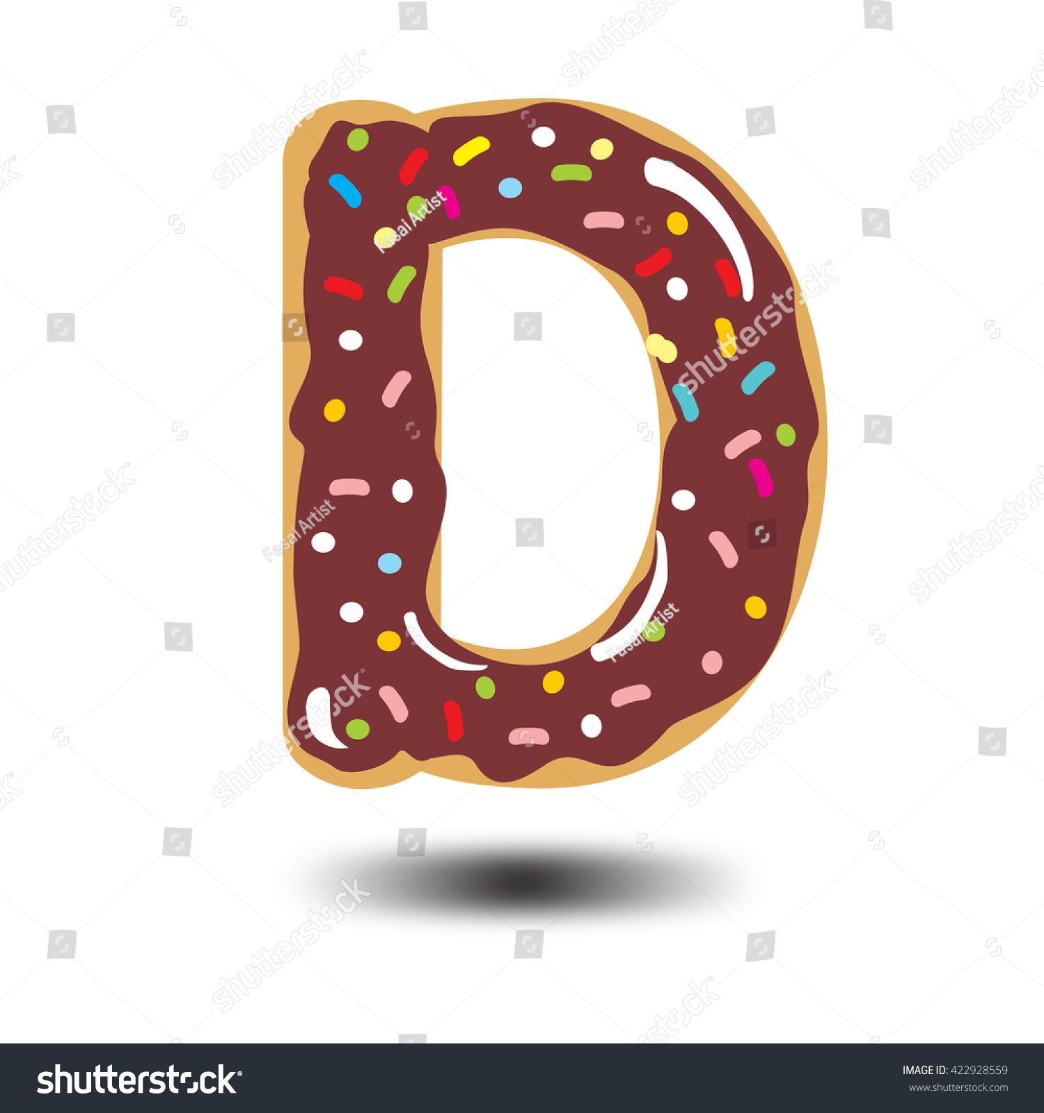 Donut Font Tasty Alphabets Isolated Objects Stock Vector (Royalty Free ...