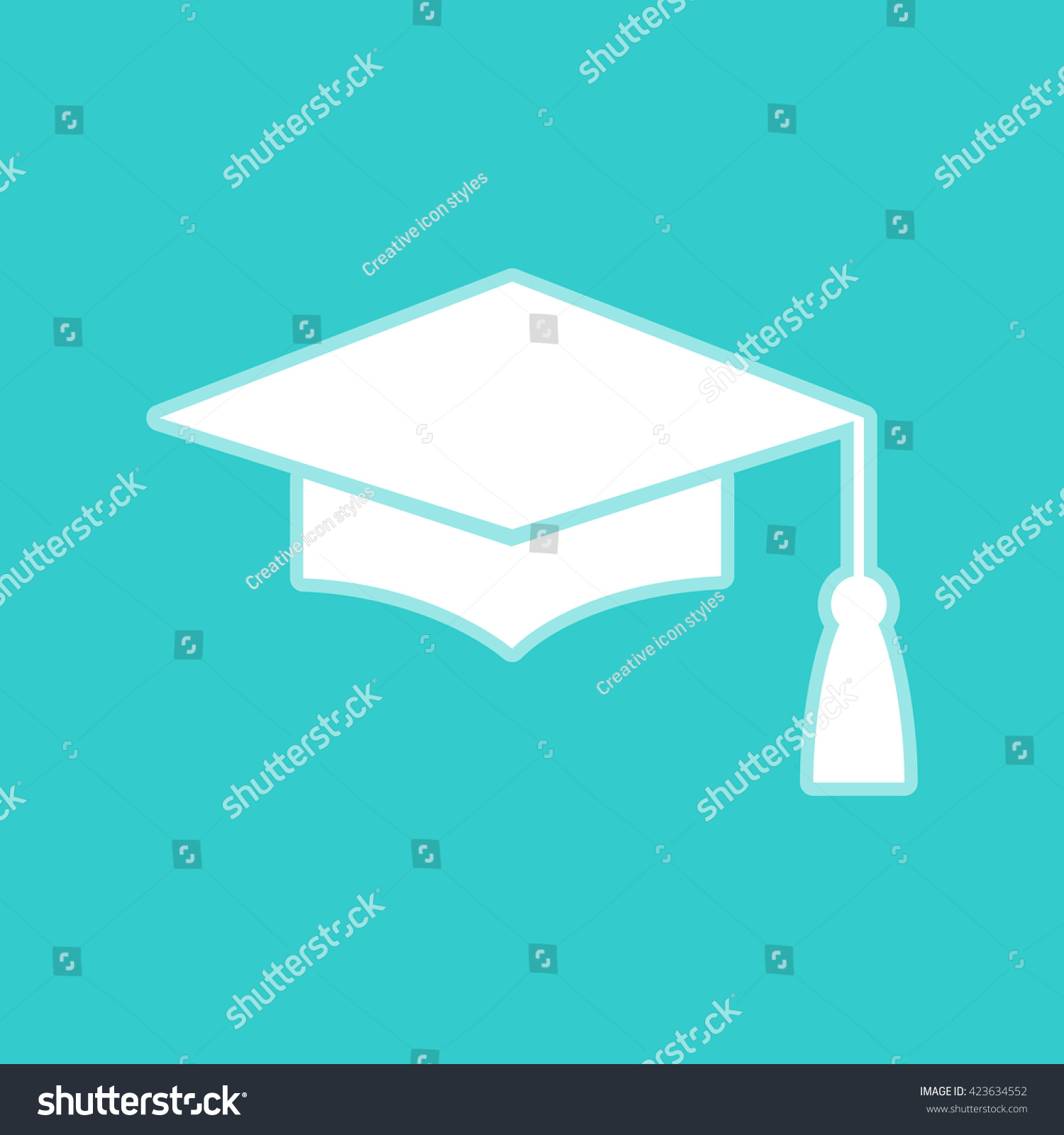 Mortar Board Graduation Cap Education Symbol Vector De Stock Libre De