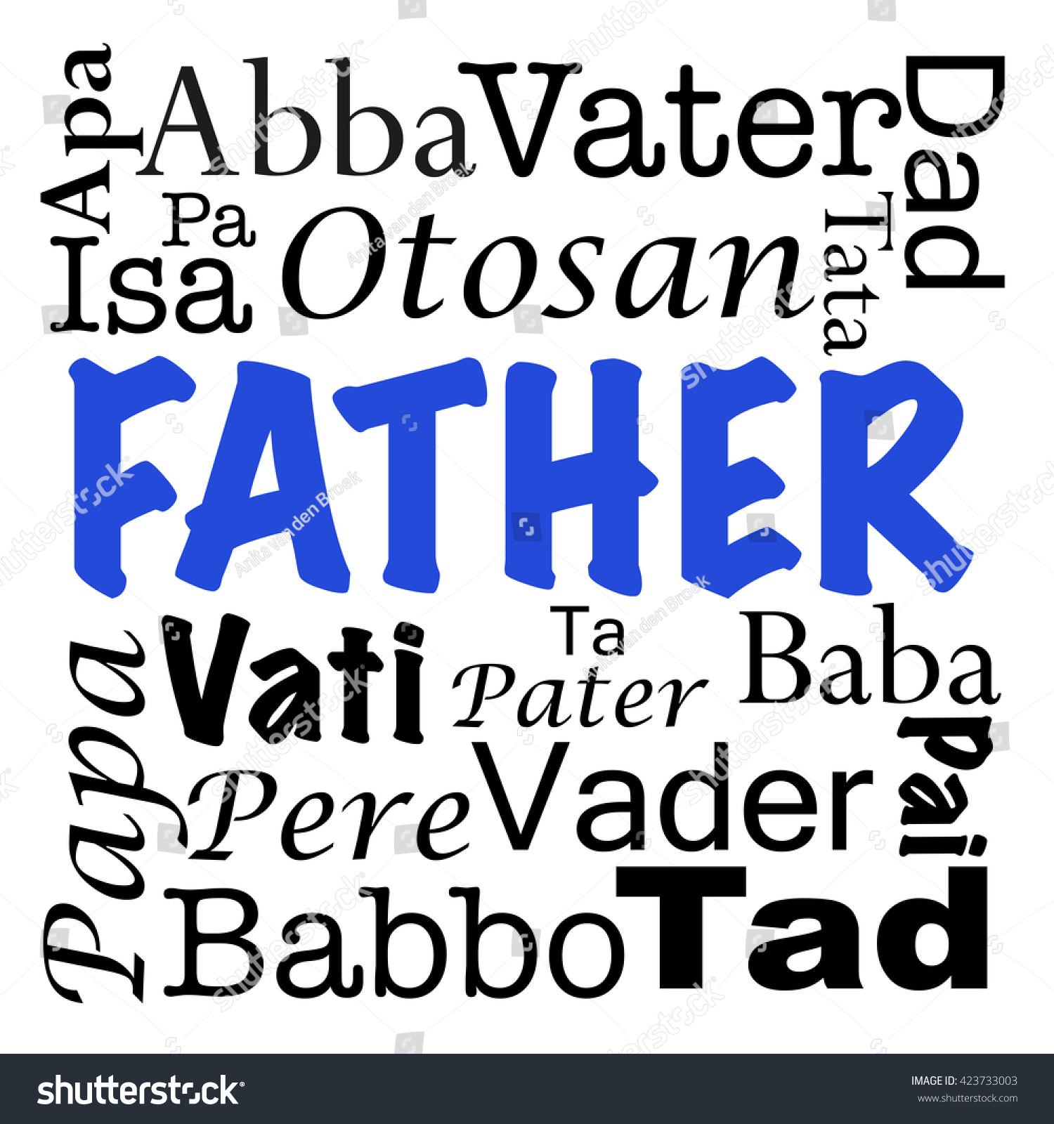 illustration-father-written-different-languages-around-stock-vector