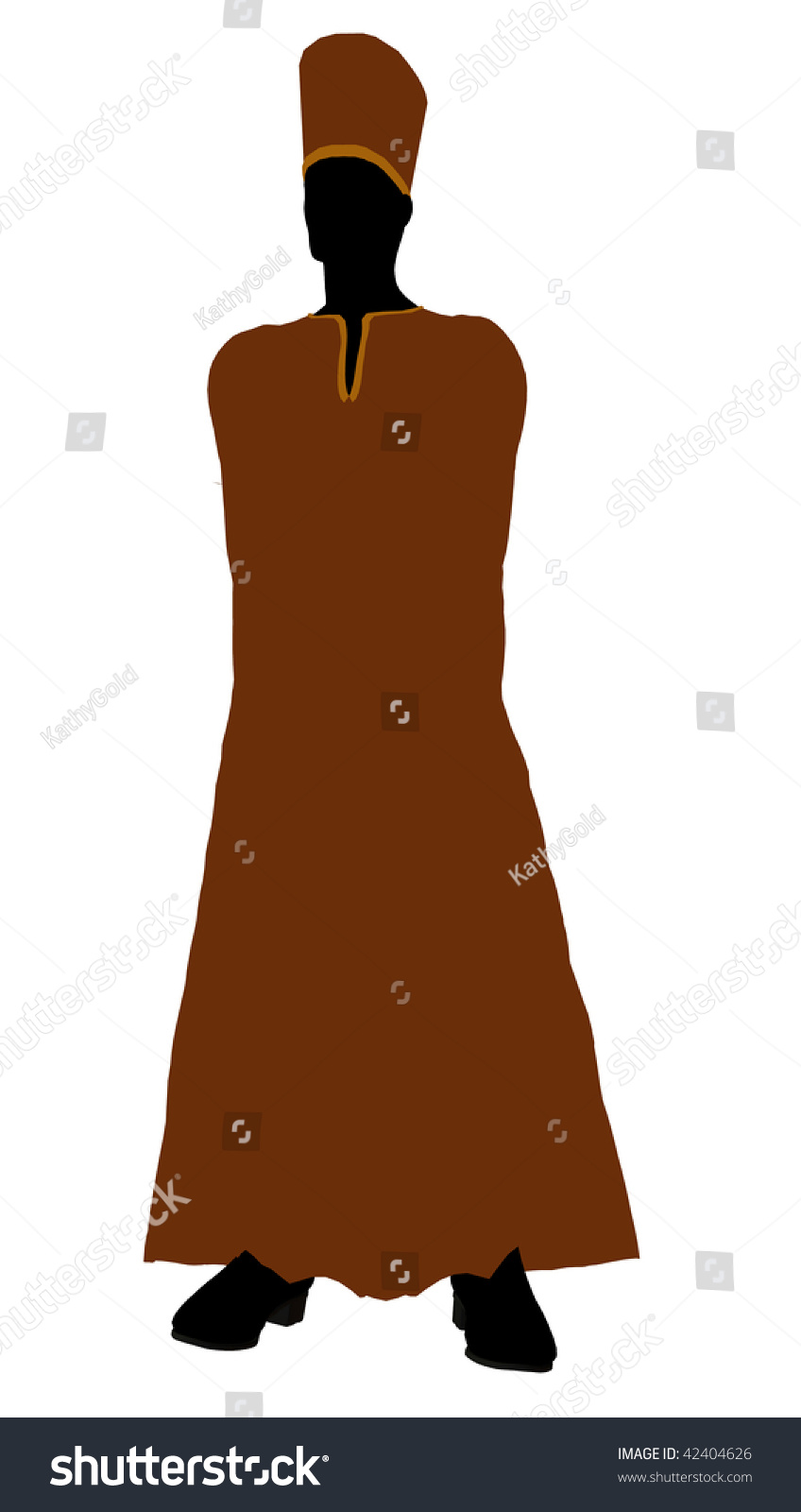 Male Wearing Robe Silhouette Illustration On Stock Illustration ...