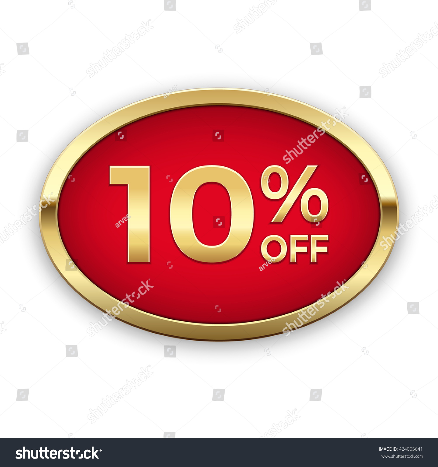 10 Vector Badge Gold Stock Vector (Royalty Free) 424055641 | Shutterstock