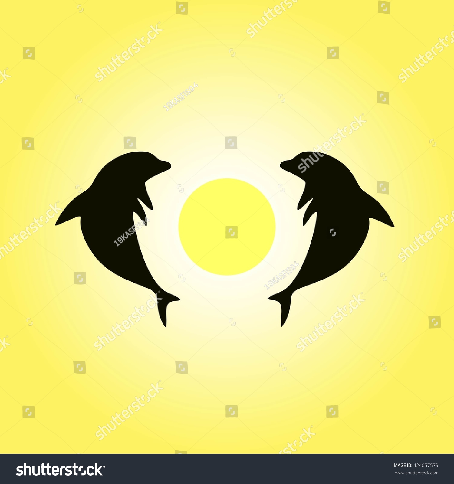 Dolphin Silhouette Dolphin Poster Dolphin Vector Stock Vector (Royalty ...