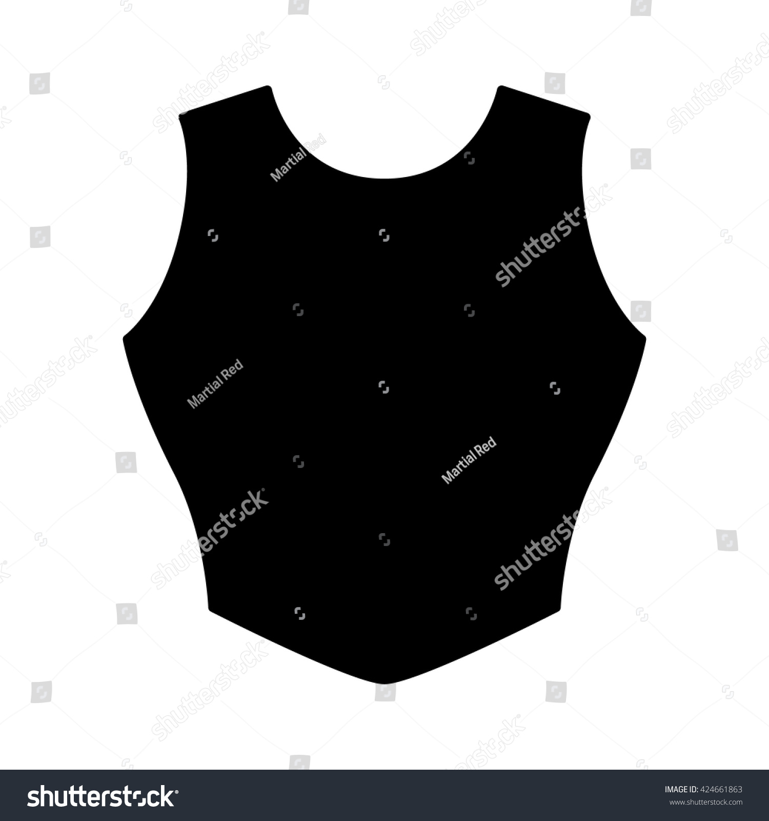 Body Vest Breastplate Armor Flat Vector Stock Vector (Royalty Free ...