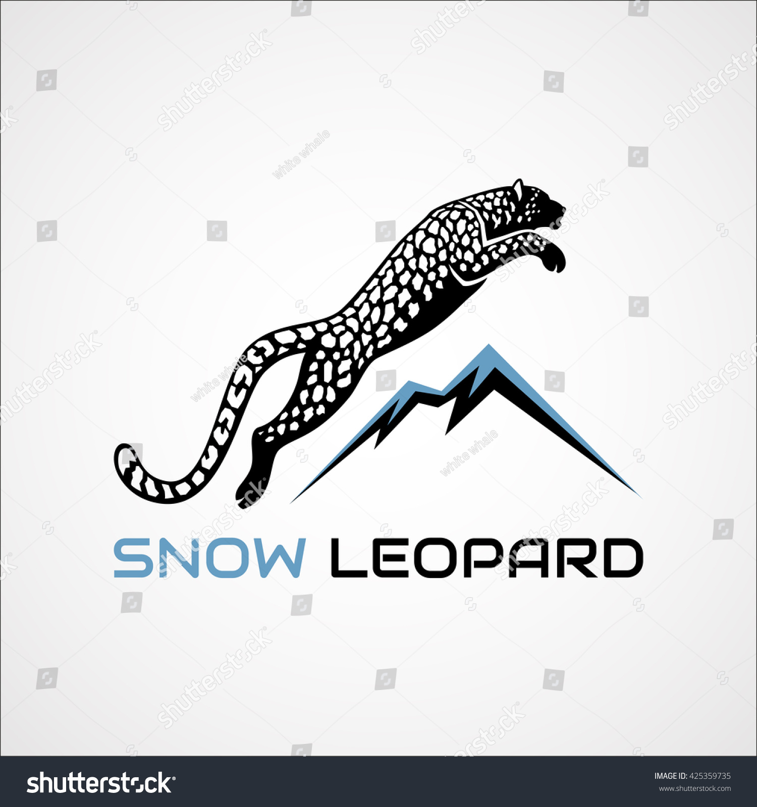 Снежный Барс в прыжке логотип