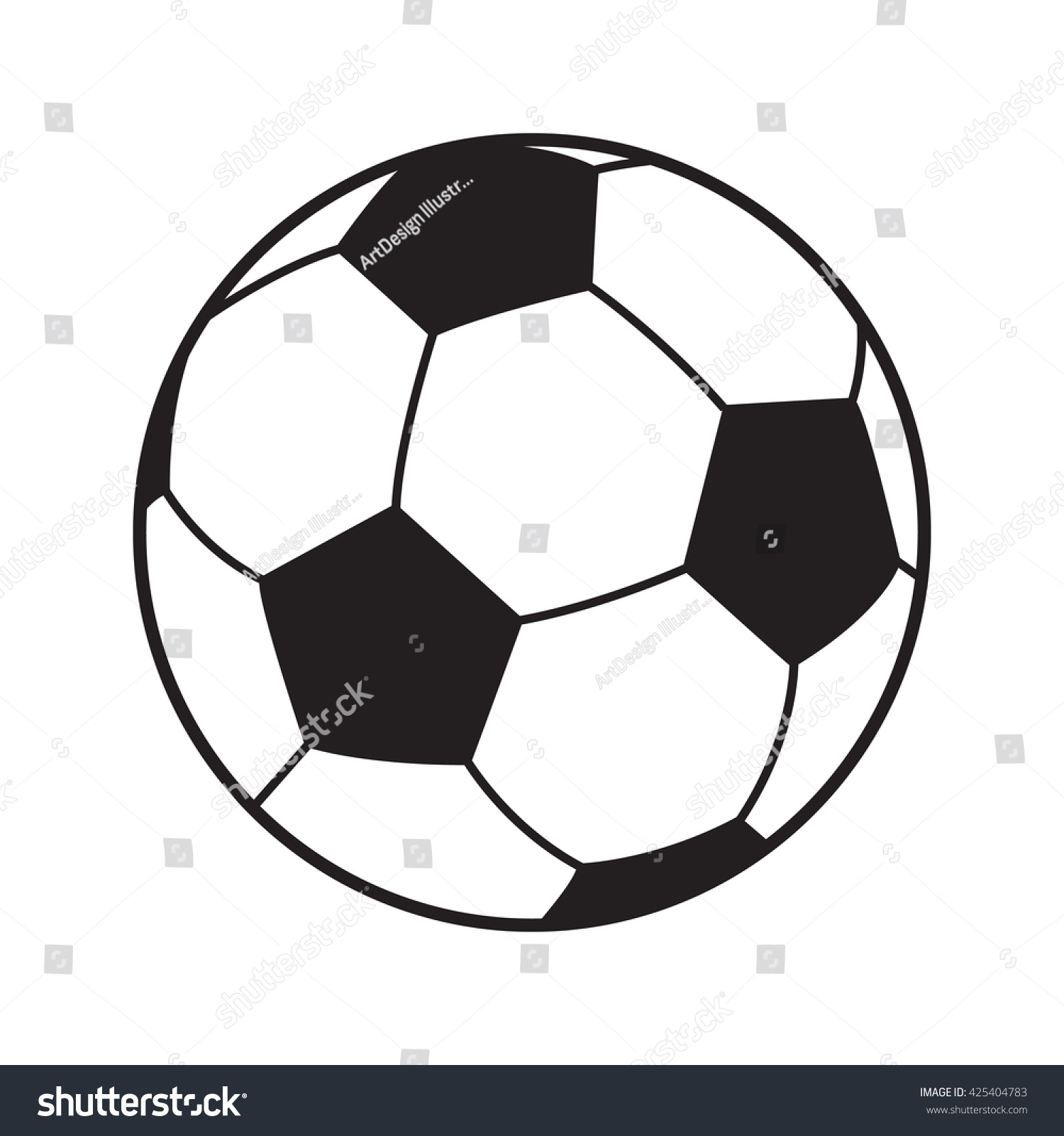 Soccer Ball Icon Soccer Ball Isolated Stock Vector (Royalty Free ...