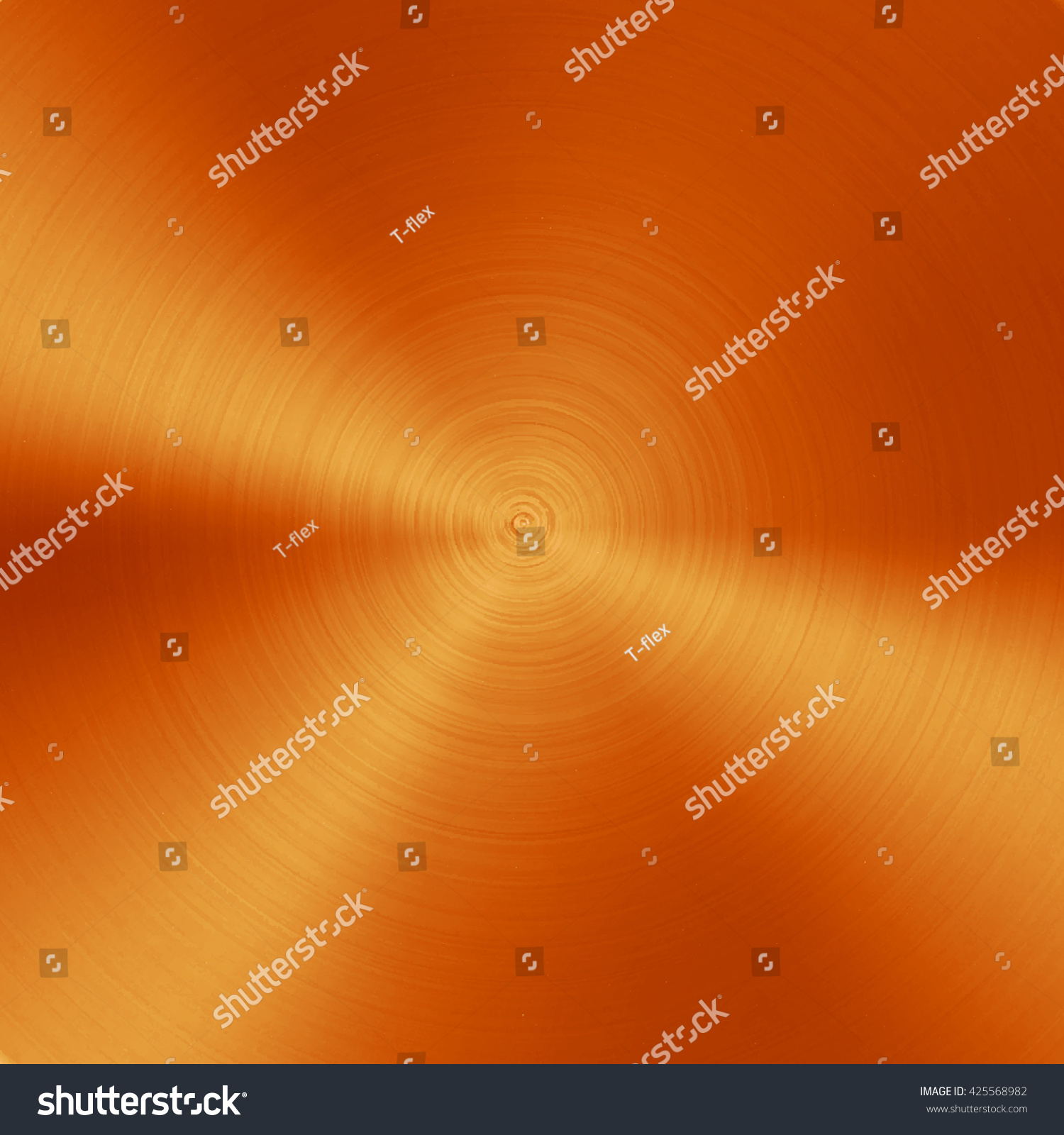 Bronze Metal Background Realistic Circular Brushed Stock Vector ...