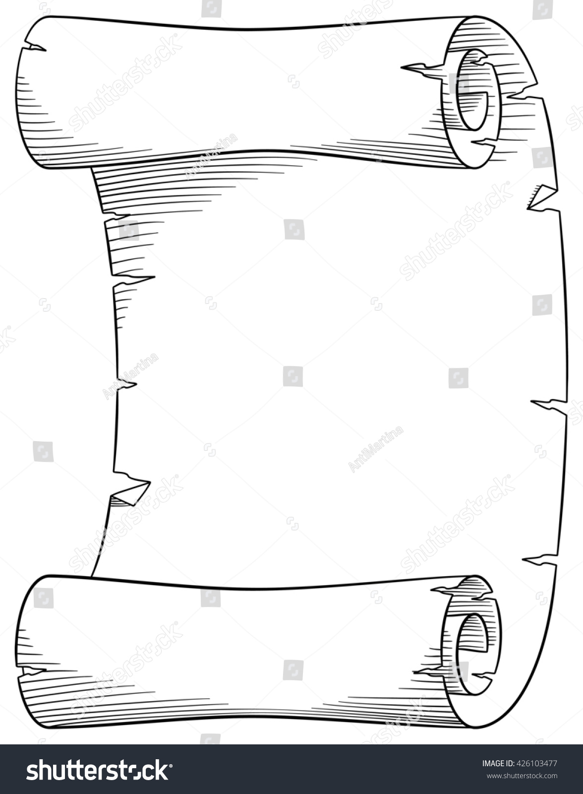Картинка свиток бумаги с печатью