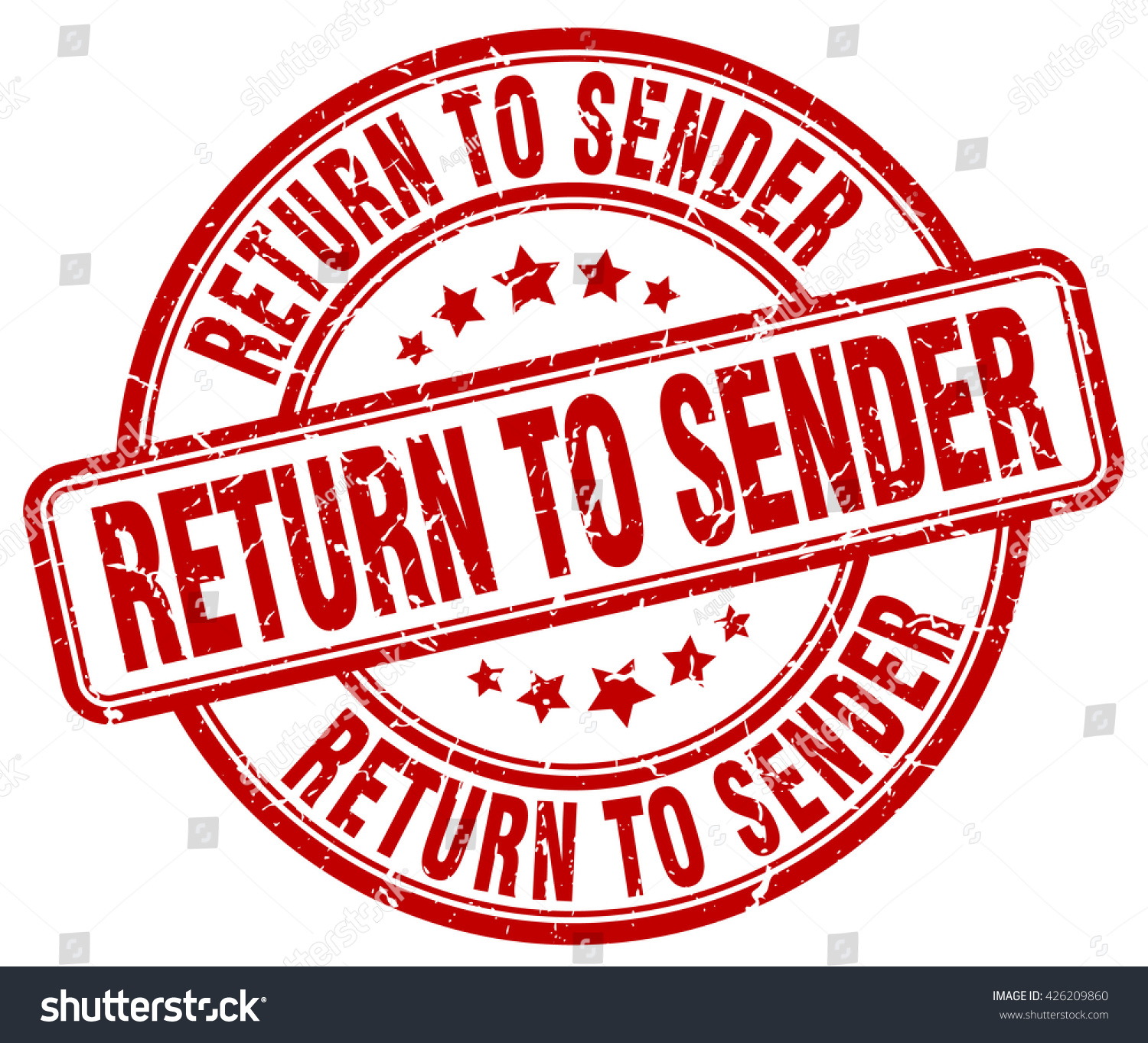 Return Sender Stamp Stock Vector Royalty Free 426209860 Shutterstock