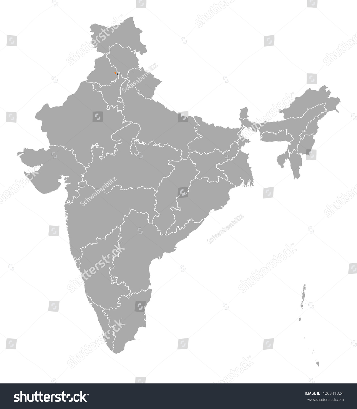 Map India Chandigarh Stock Vector (Royalty Free) 426341824 | Shutterstock