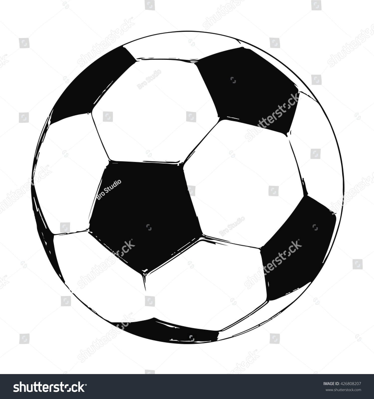 Soccer Ball Cartoon Handdrawn Illustration Vector Stock Vector (Royalty ...