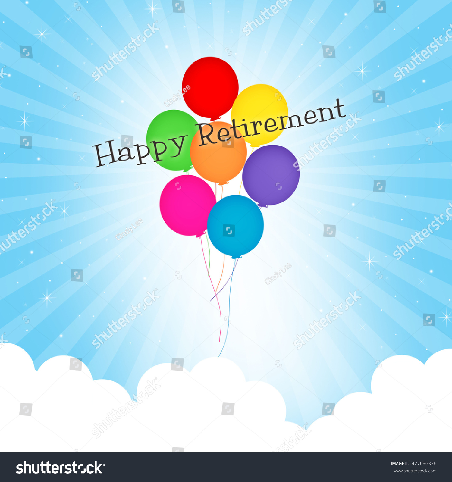 Balloons Happy Retirement Stock Illustration 427696336 | Shutterstock