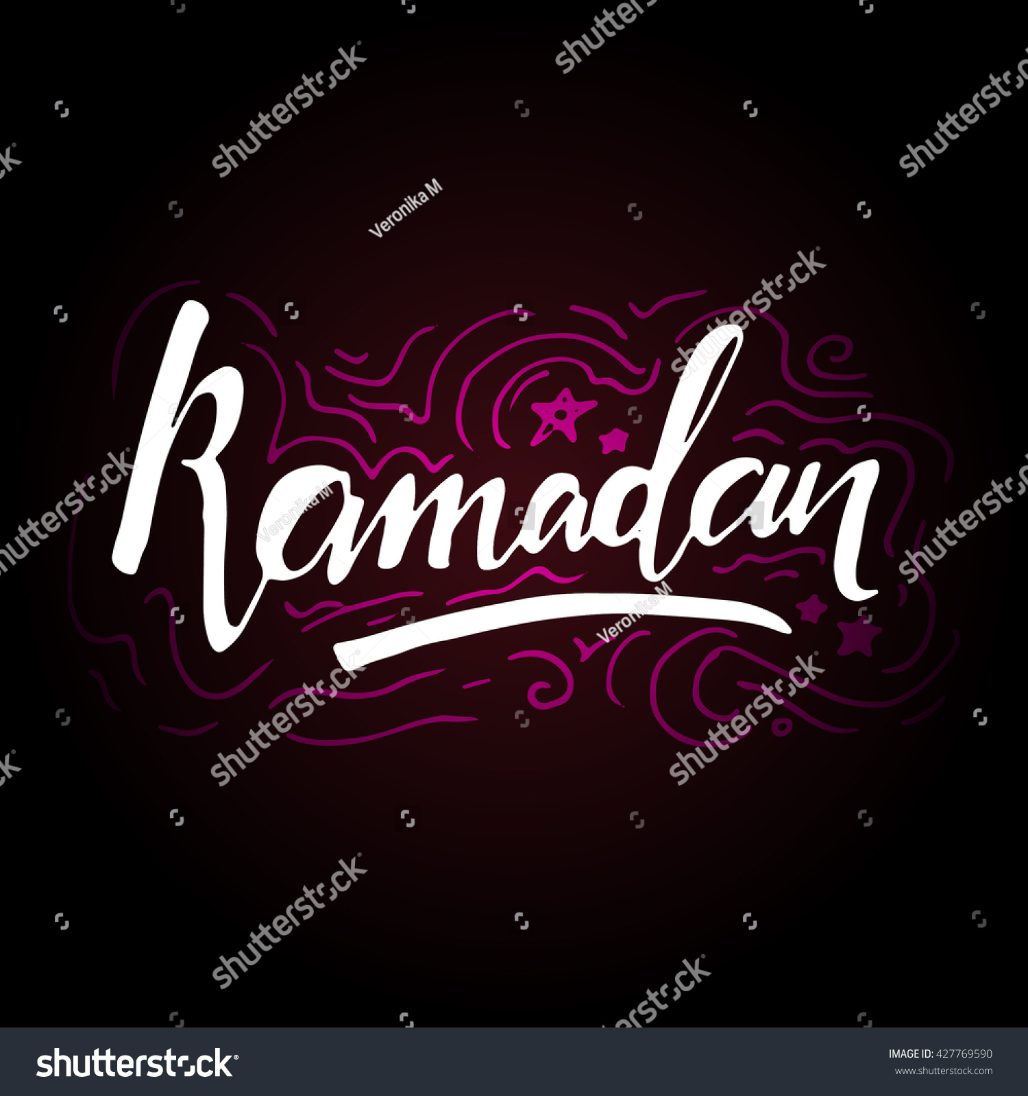 Ramadan Hand Lettering Islamic Hand Drawn Stock Vector Royalty Free 427769590 Shutterstock 3831