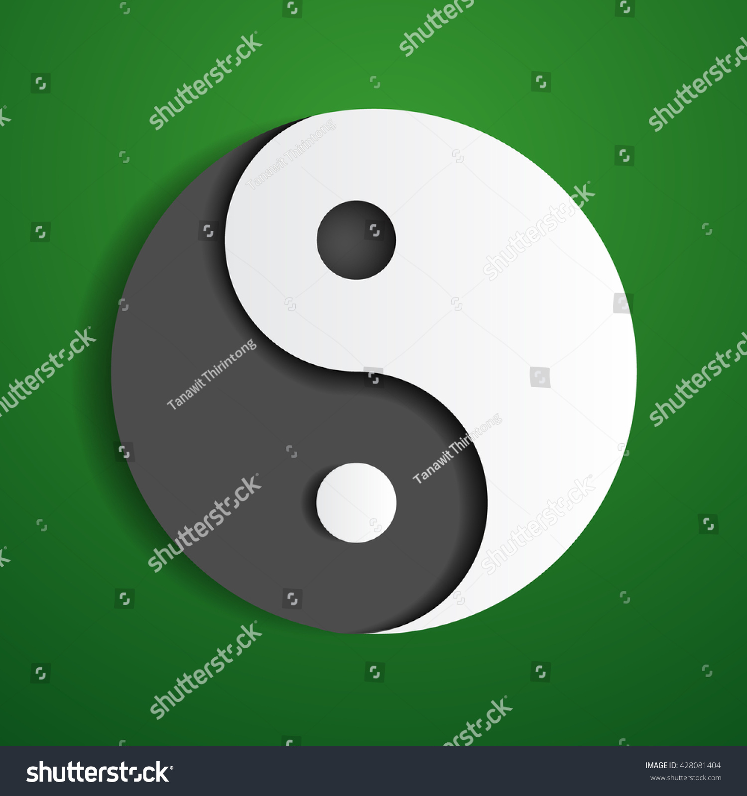 Yin Yang Black White Yin Yang Stock Vector Royalty Free 428081404 Shutterstock 3608