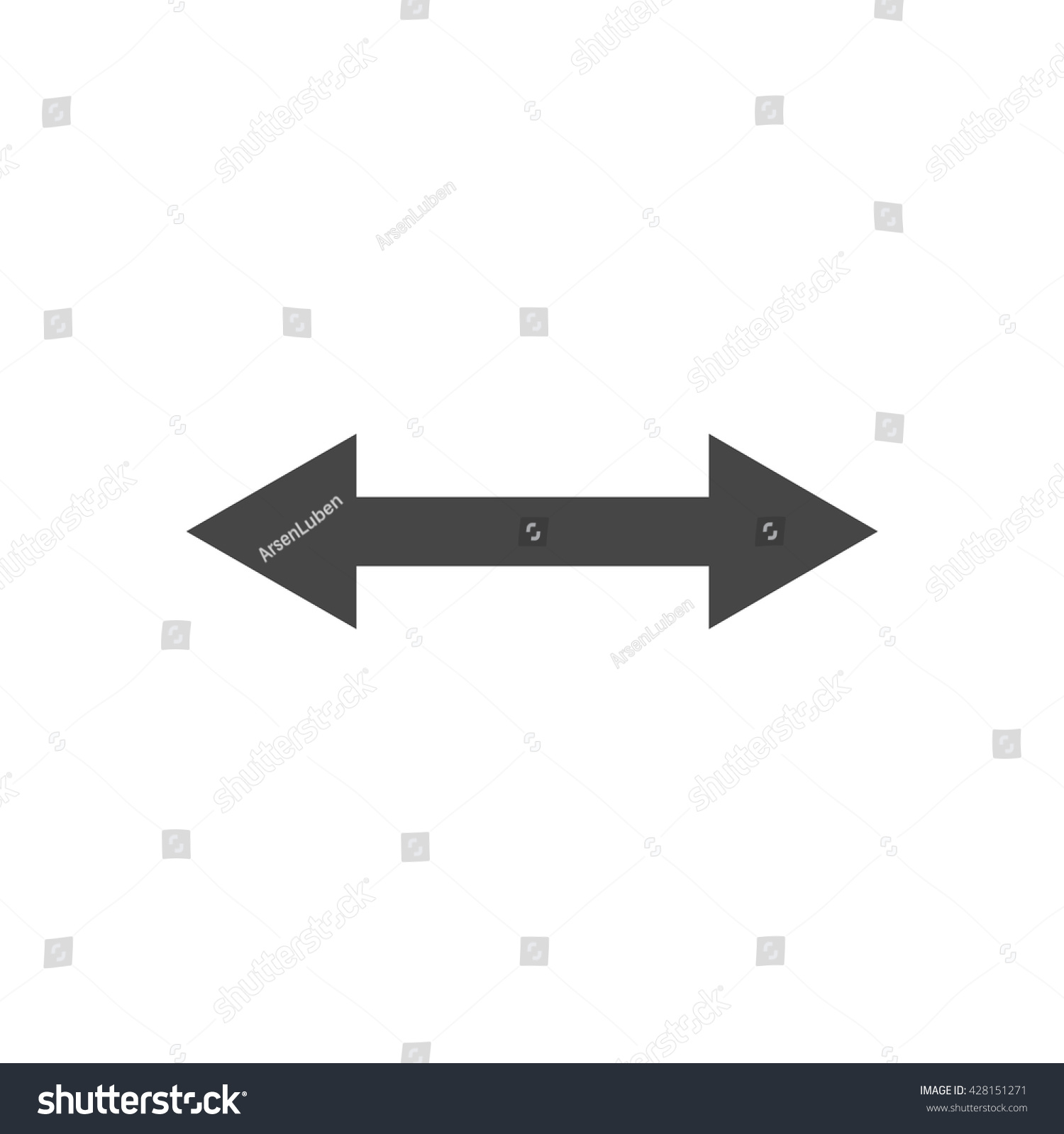 Arrow Vector Icon Horizontal Doubleheaded Arrow Stock Vector Royalty Free 428151271 Shutterstock 0549