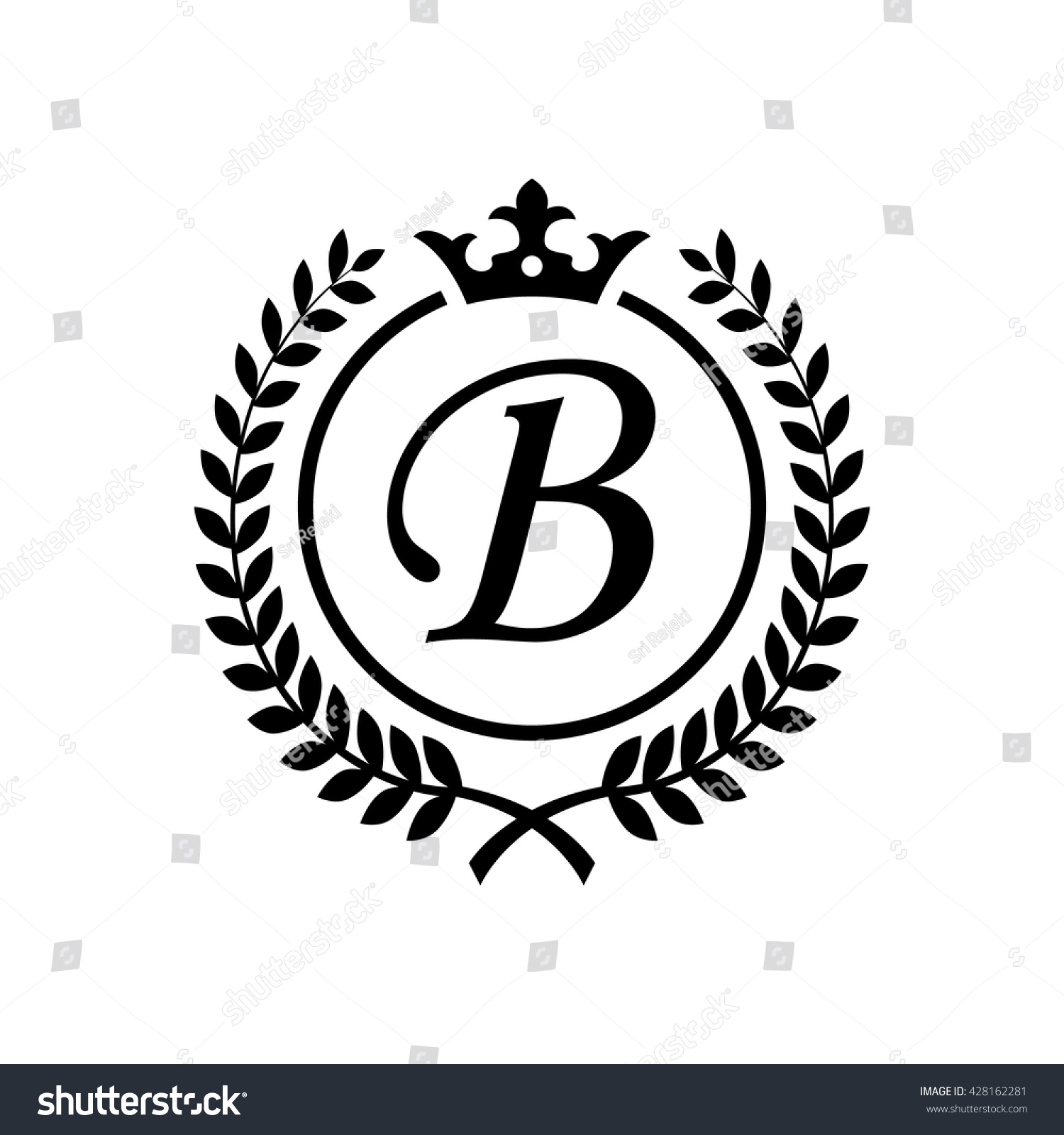 Royal Letter B Symbol Stock Vector (Royalty Free) 428162281 | Shutterstock