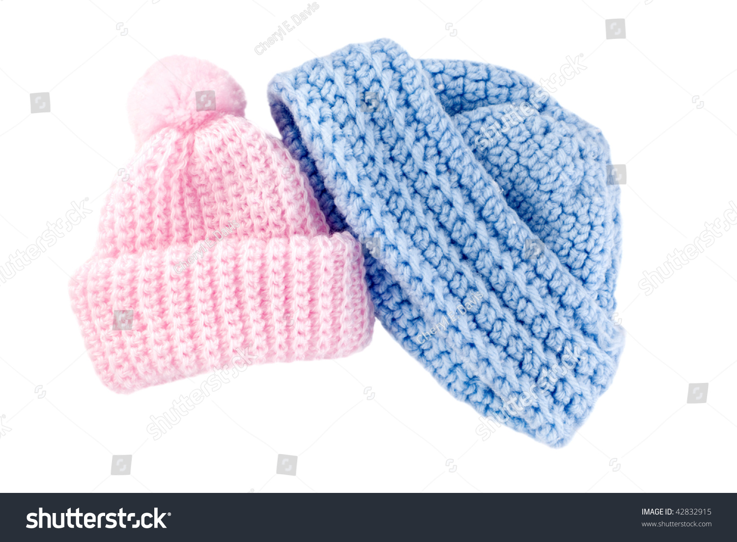 Blue Baby Hat Pink 