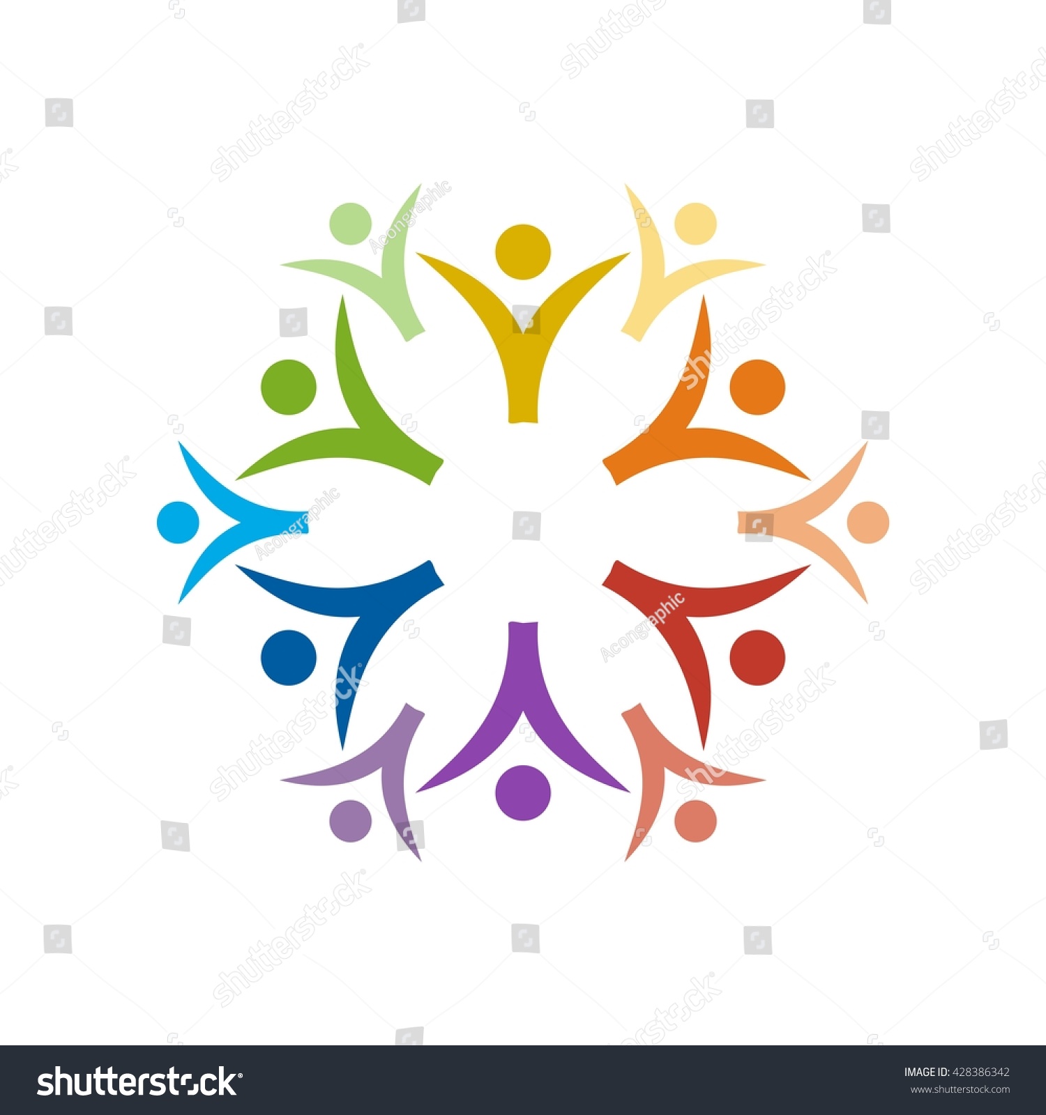 Teamwork Networking Connecting Business Together People Stock Vector ...