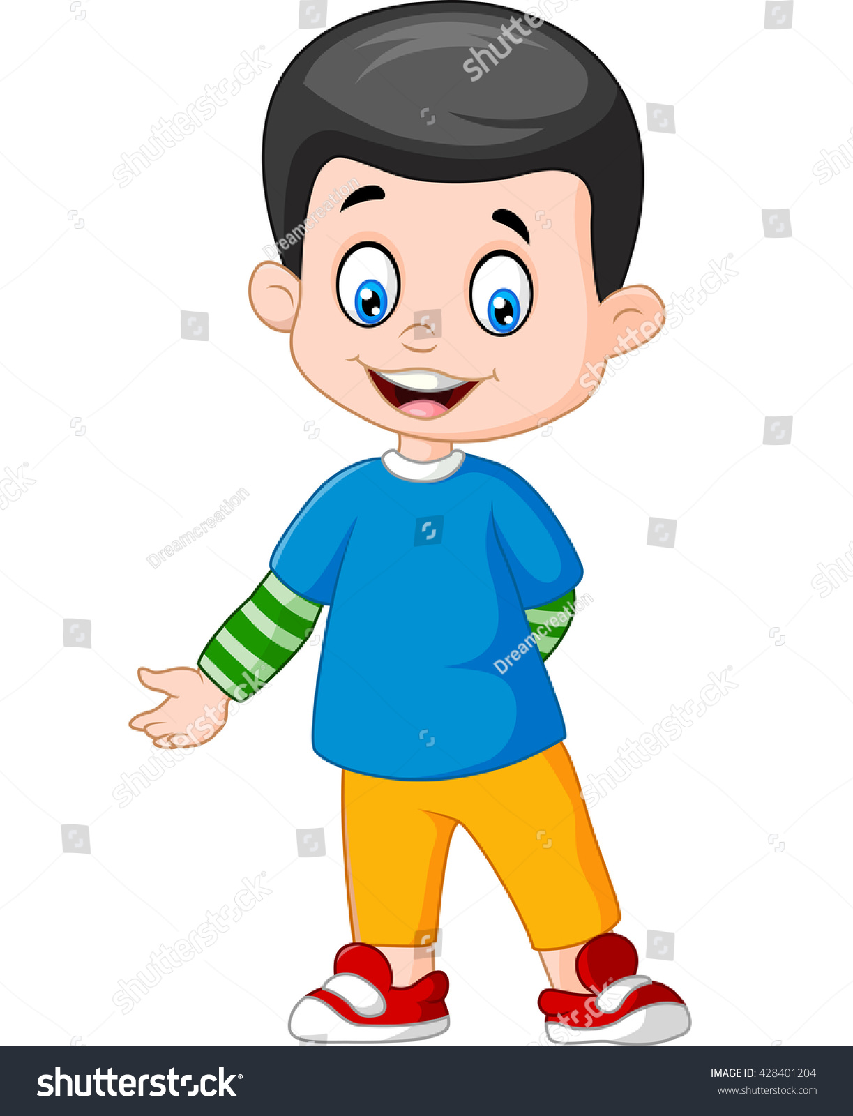 Cute Boy Standing Stock Illustration 428401204 | Shutterstock