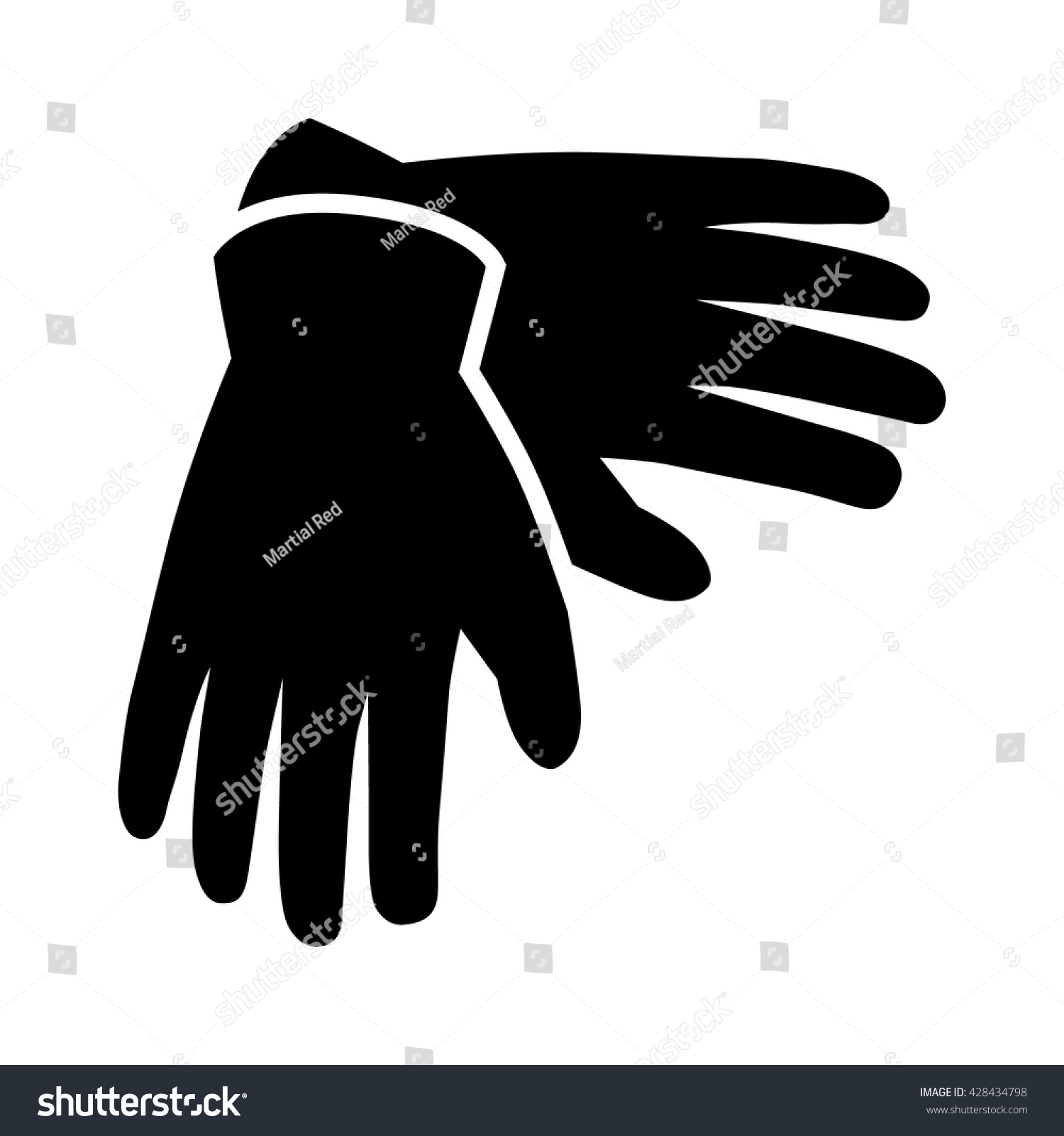Значок маска и перчатки