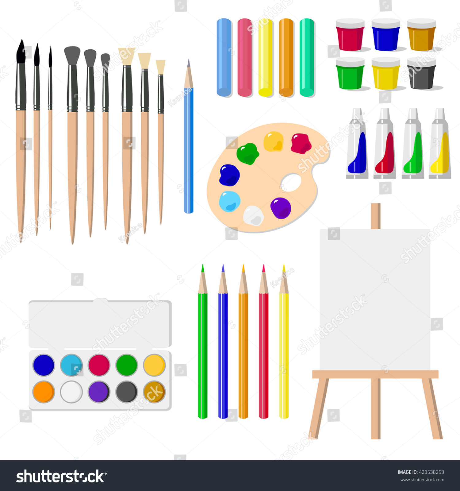 Инструменты для рисования карандашами