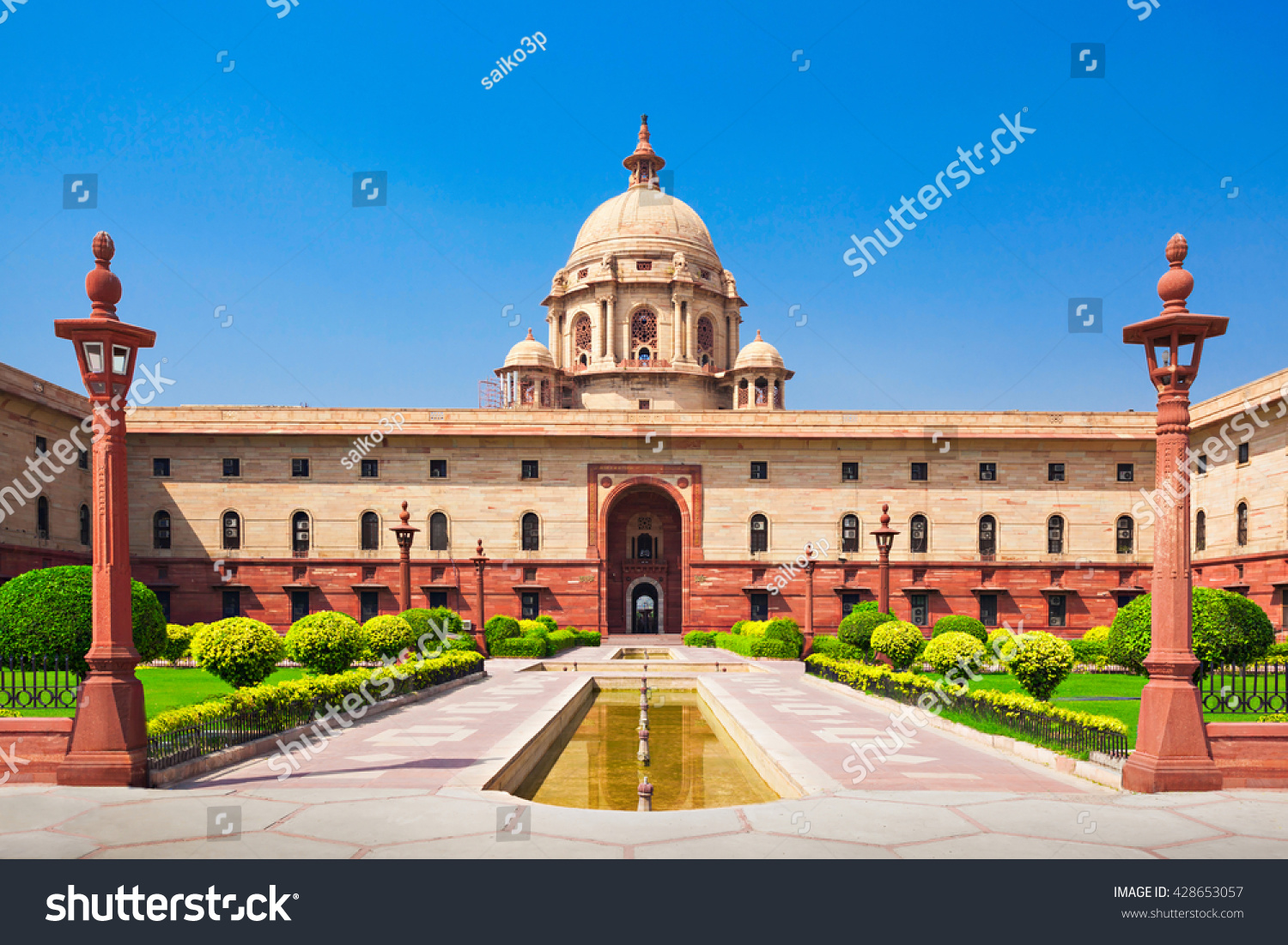 Rashtrapati Bhavan Official Home President India Stock Photo 428653057 ...