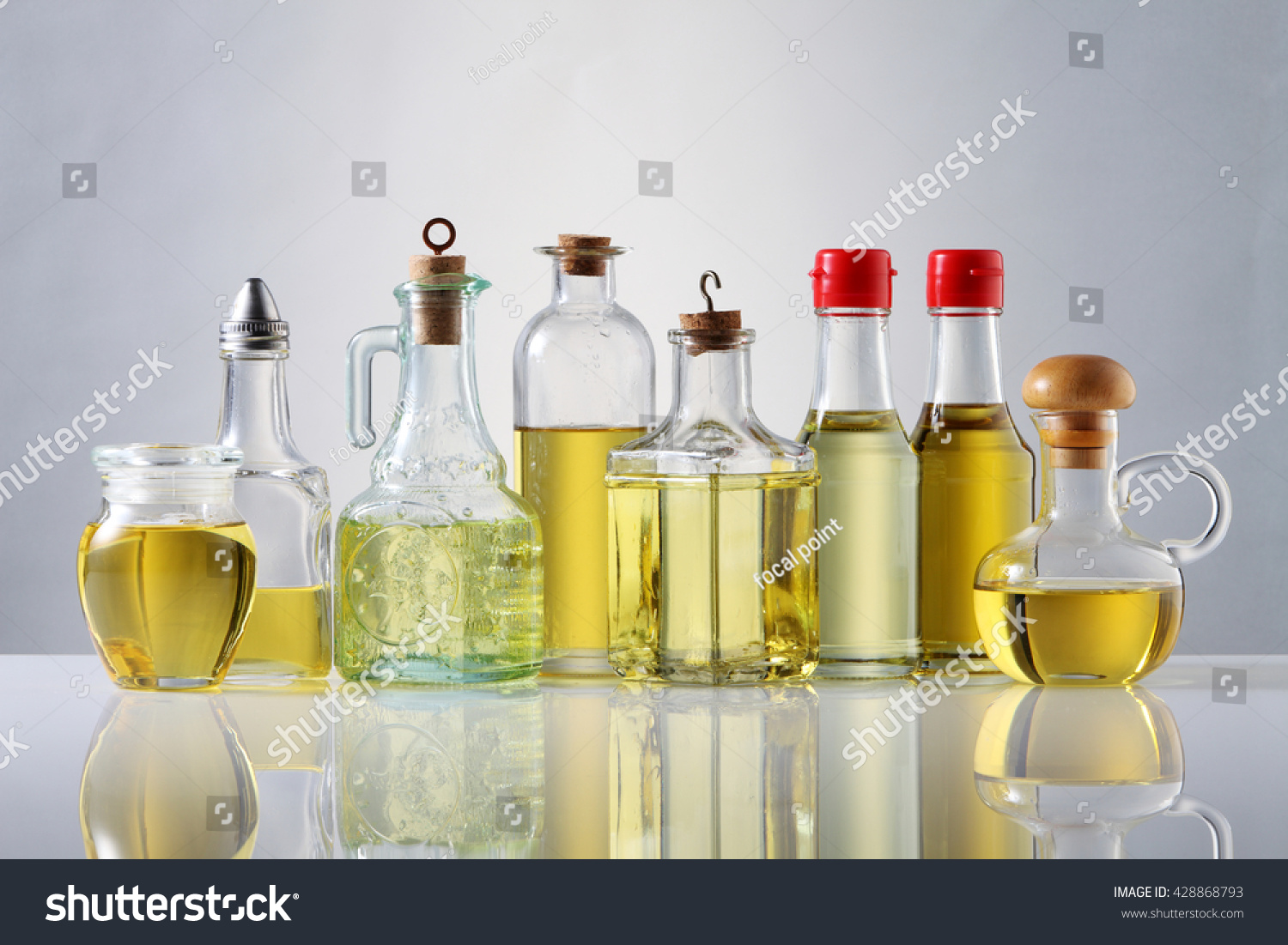 Various Types Oil Bottles Stock Photo 428868793 | Shutterstock