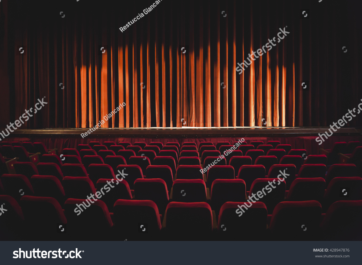 Red Theater Chairs Stock Photo 428947876 | Shutterstock