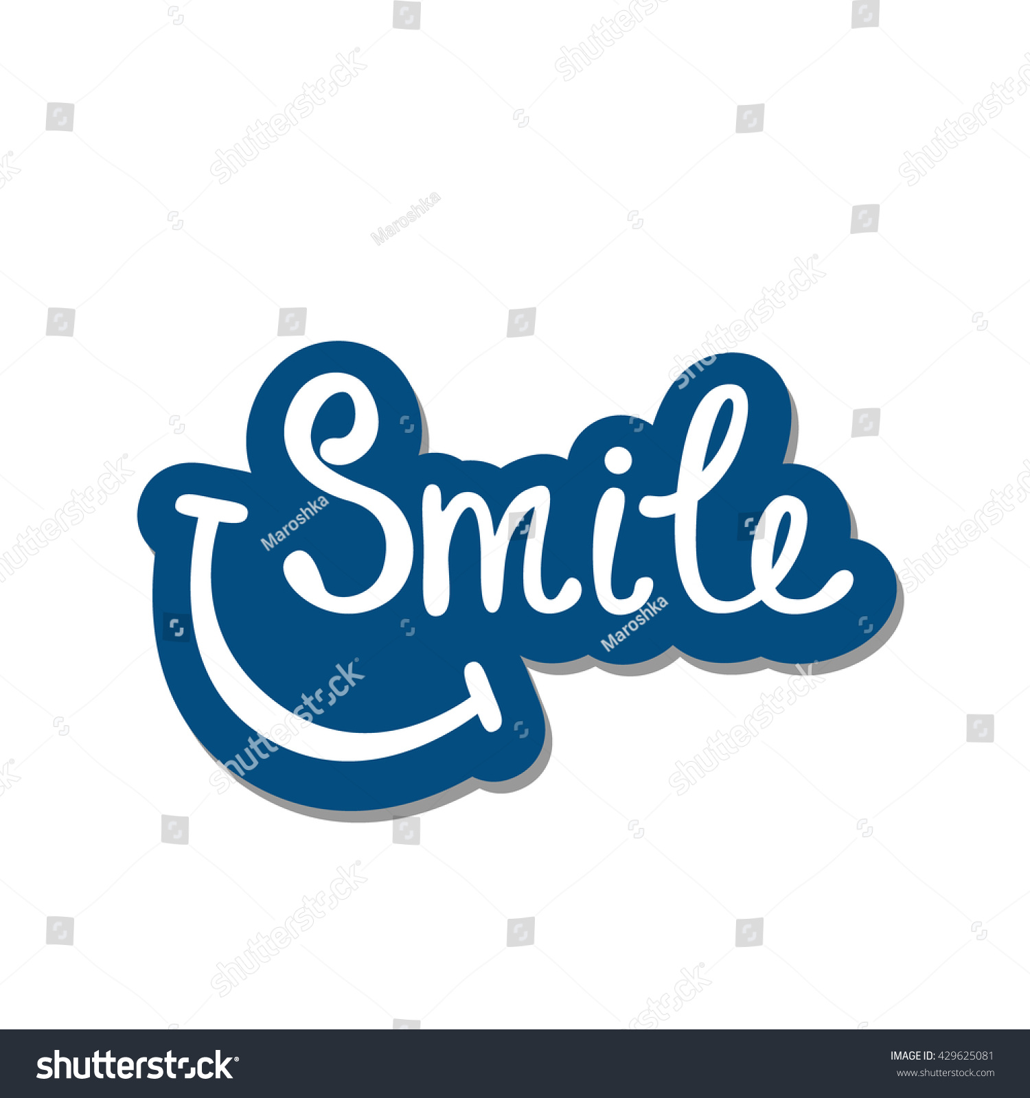 Smile Inspirational Quote About Happy Modern Stock Vector (Royalty Free ...