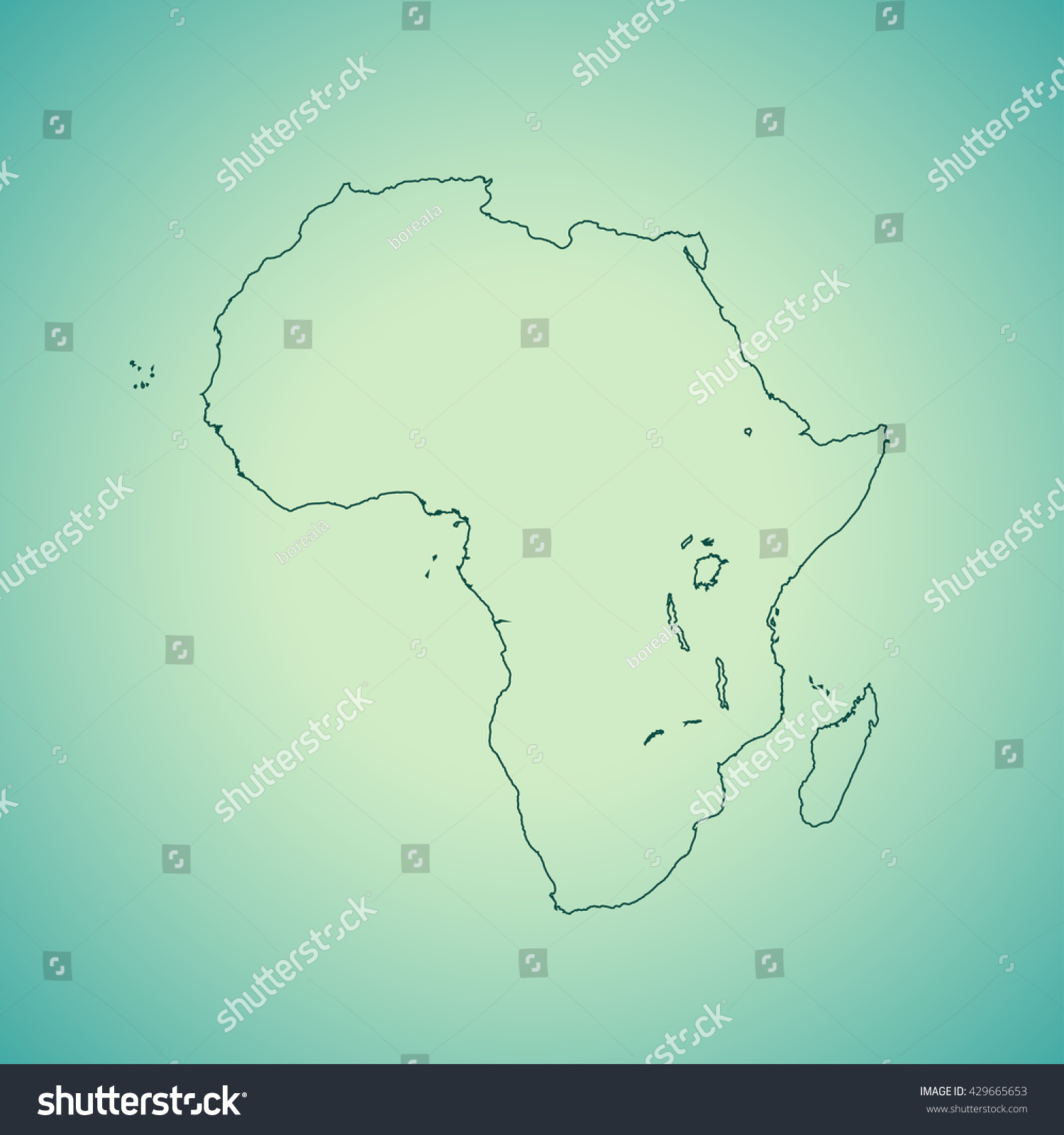 Map Africa Stock Vector Royalty Free 429665653 Shutterstock 5956
