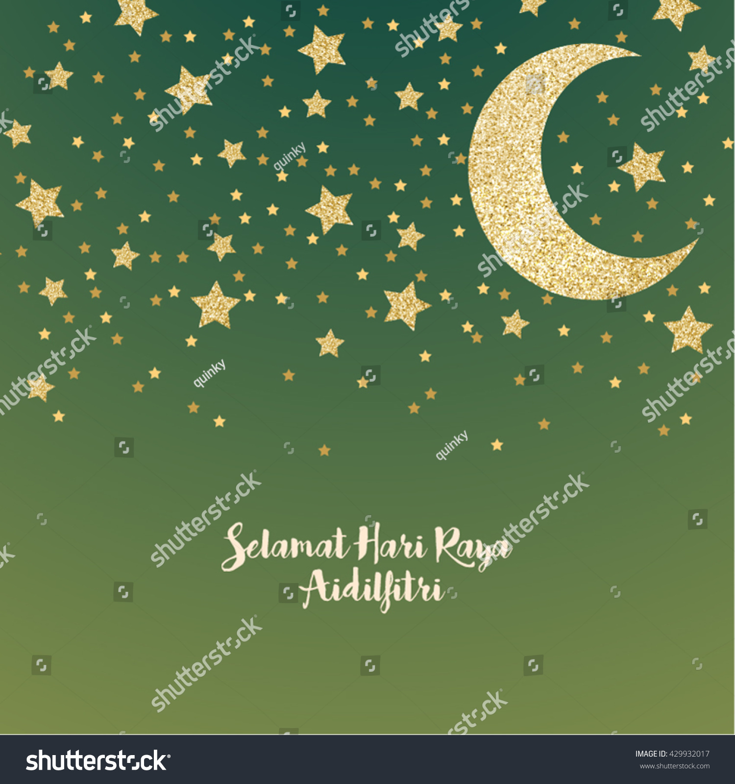 Selamat Hari Raya Aidilfitri Vector Design Stock Vector (royalty Free 