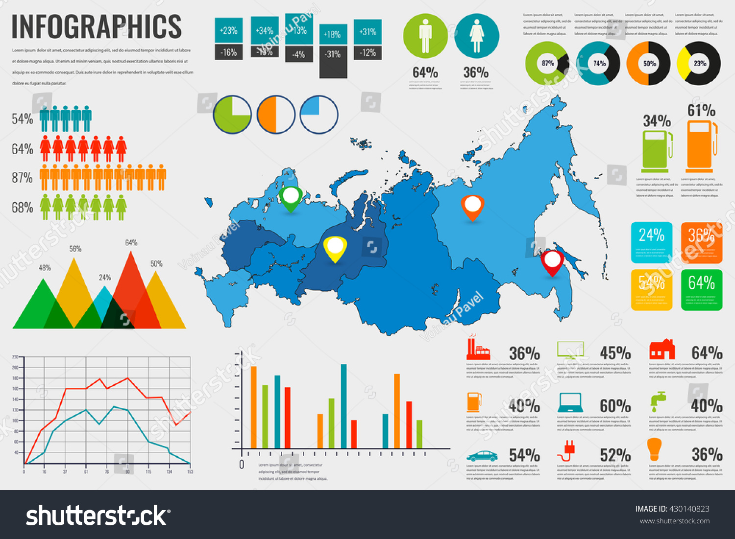 Карта россии инфографика