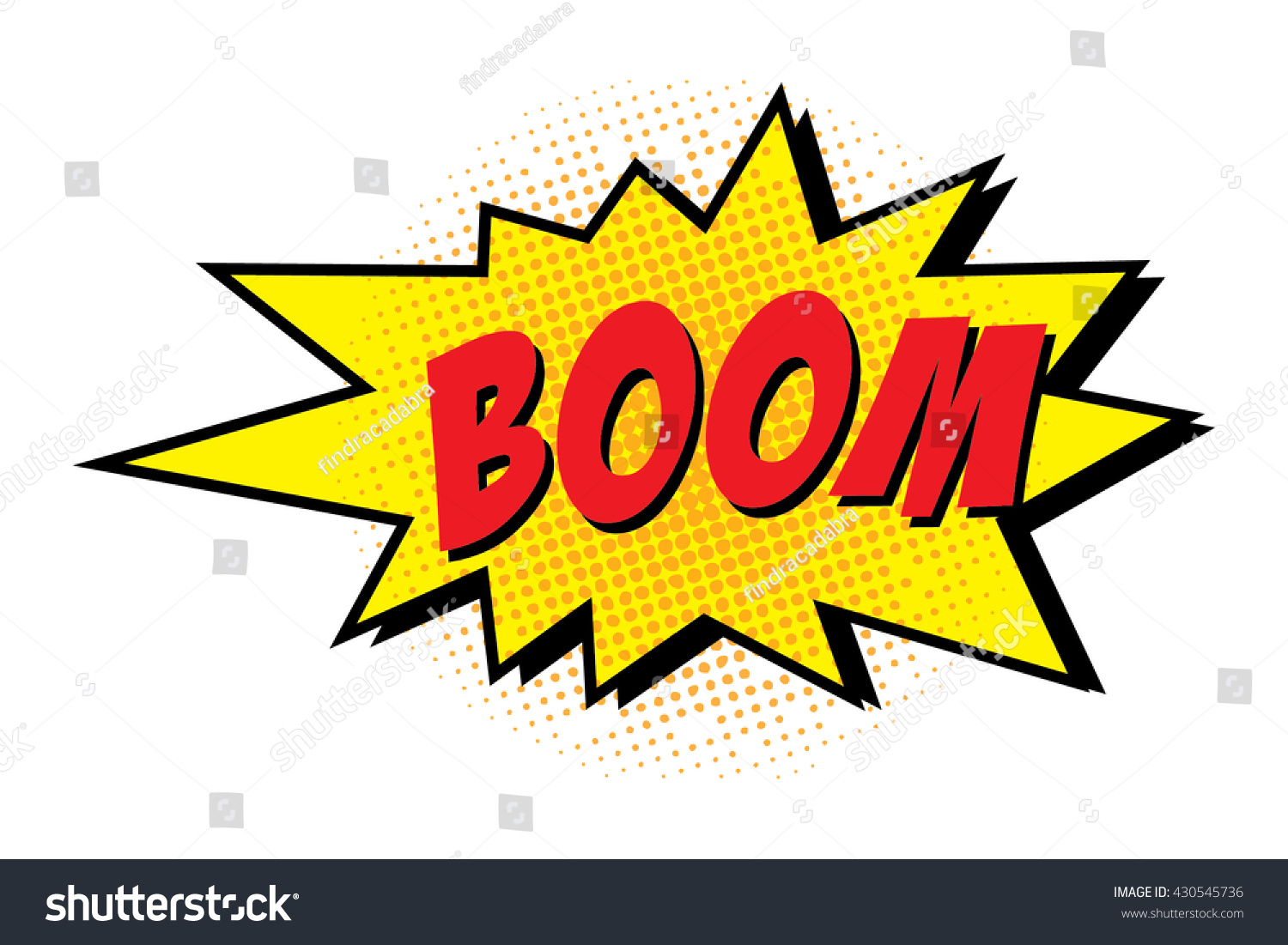 Boom Wording Sound Effect Set Design Stock Vector (Royalty Free ...