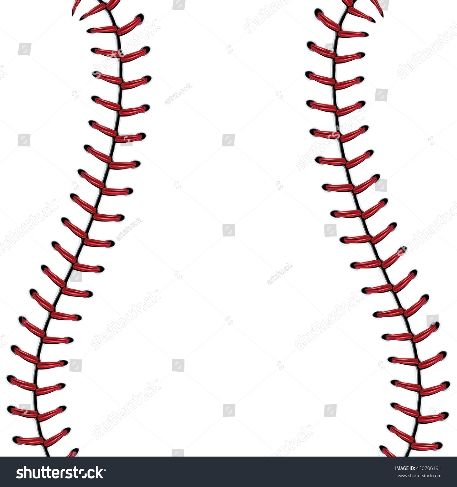 Софтбол, бейсбол красное кружево на белом: стоковая векторная графика (без ...