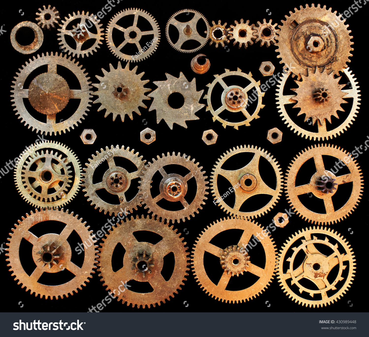 Mechanical Cogs Gears Wheels Isolated On Stock Photo 430989448 ...