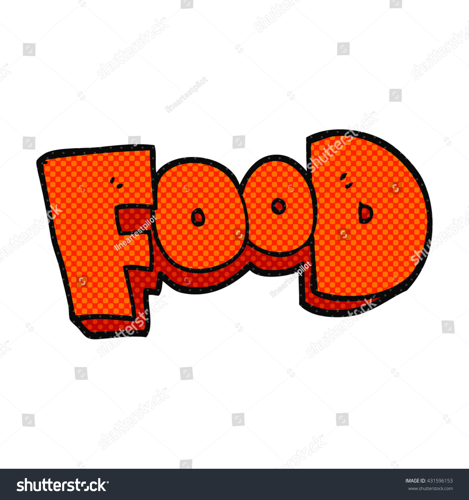 Freehand Drawn Cartoon Word Food Stock Vector (Royalty Free) 431596153 ...