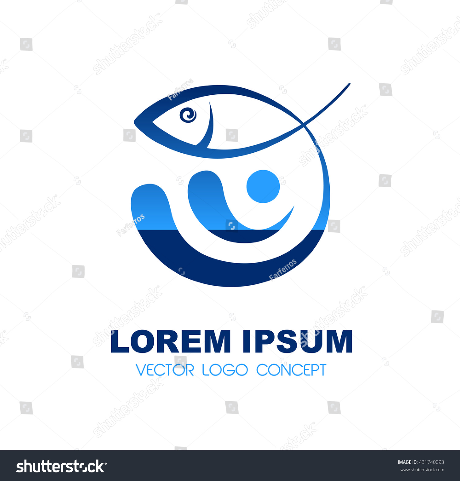 Vector Drawing Fish Abstract Fish Symbol Stock Vector (royalty Free 