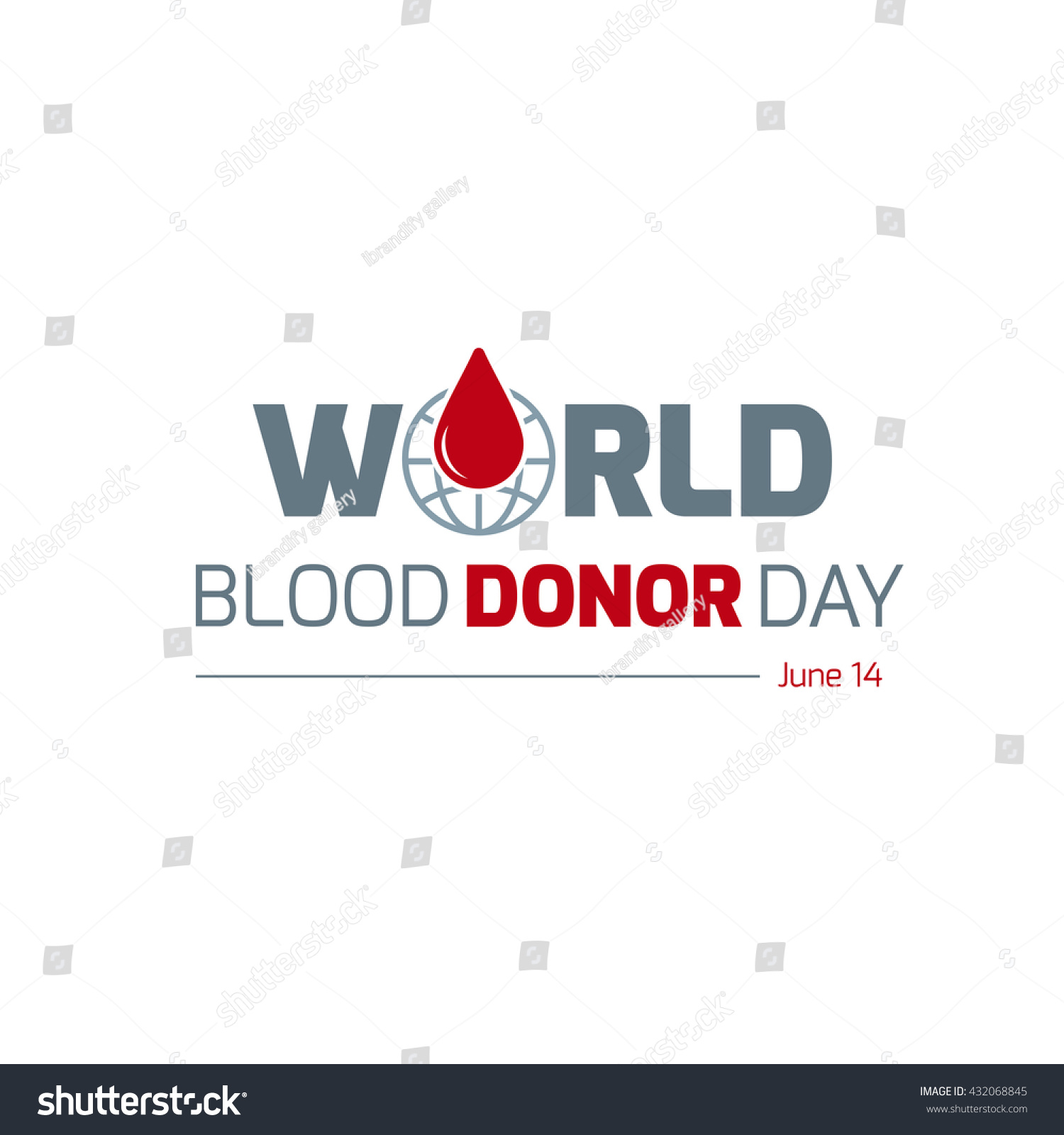 Creative Logo World Blood Donor Day Stock Vector (Royalty Free ...