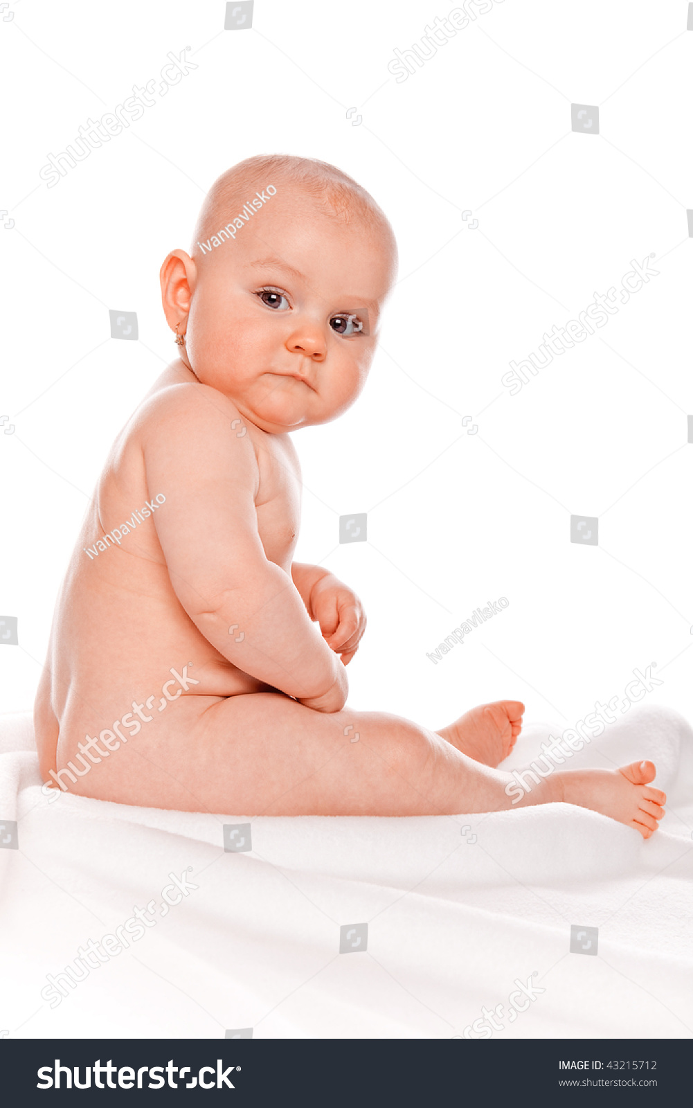 Naked Baby On White Background Stock Photo Shutterstock