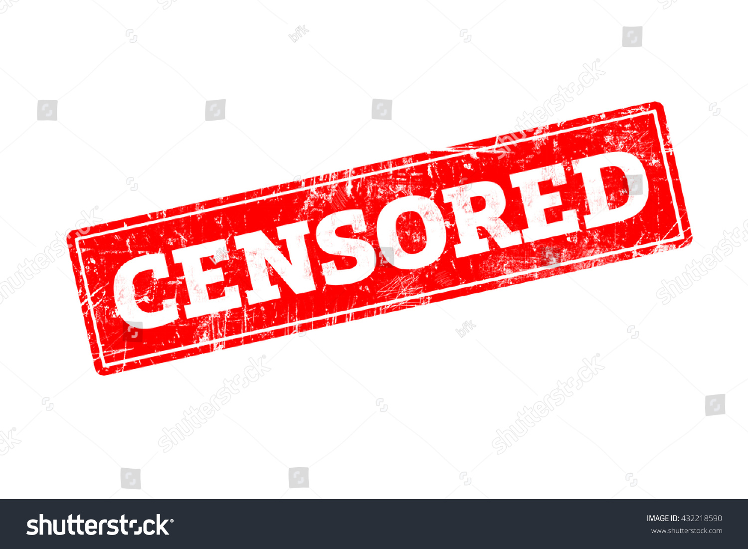 Censored Word Written On Red Rubber Ilustrações Stock 432218590