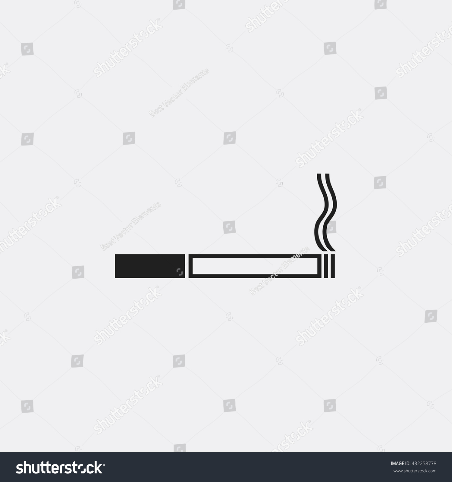 Cigarette Icon Stock Vector (Royalty Free) 432258778 | Shutterstock