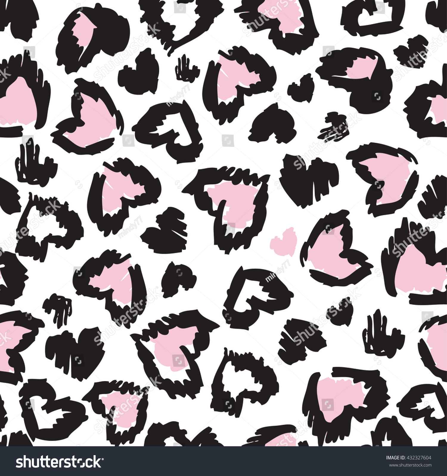 Leopard Seamless Heart Pattern Design Vector Stock Vector (Royalty Free ...