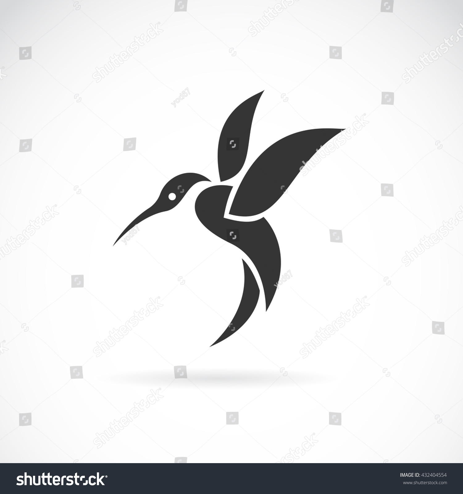 Vector Image Hummingbird Design On White Stock Vector (Royalty Free ...