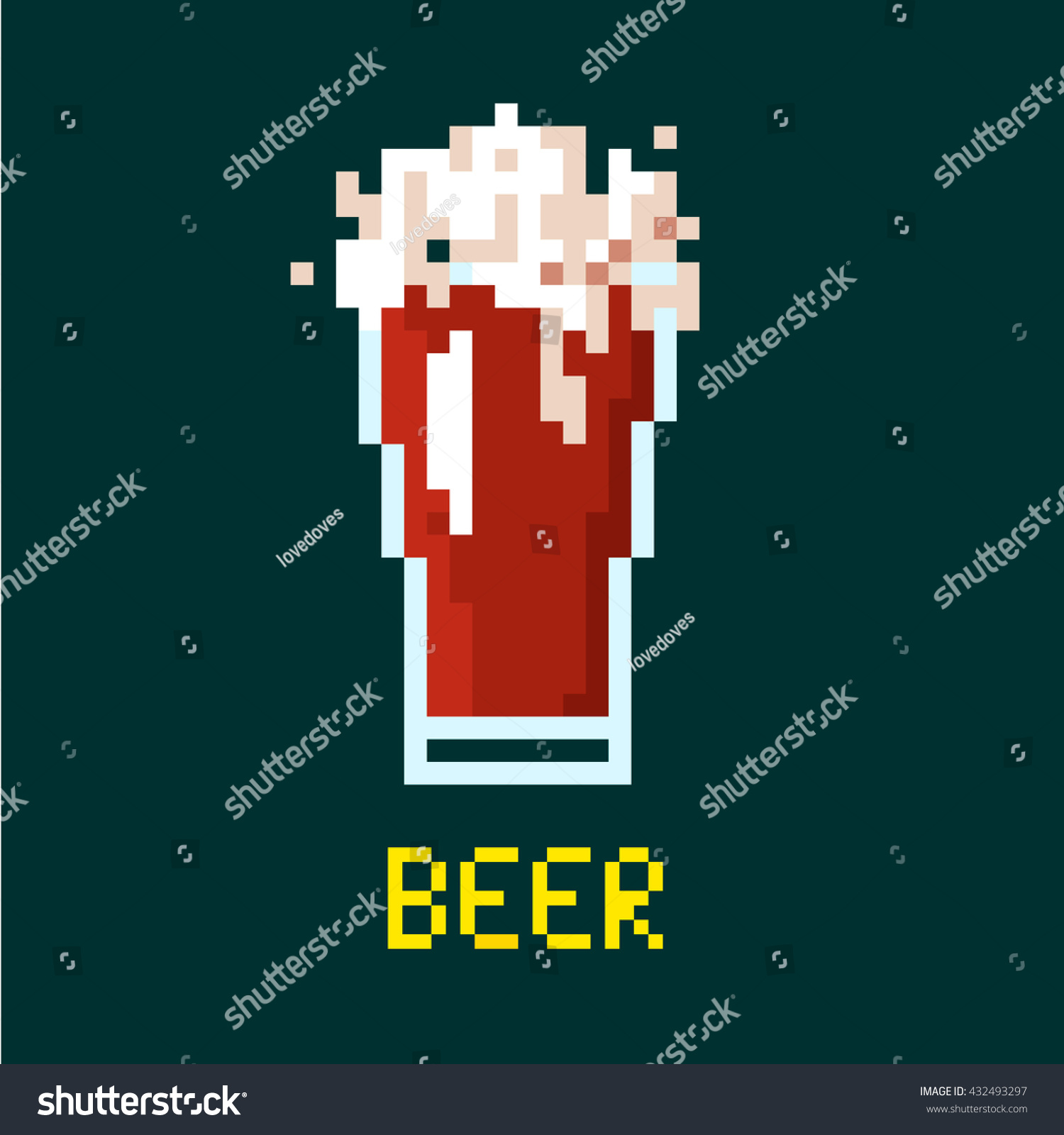 Illustration 8 Bit Cartoon Pixel Art Stock Vector (Royalty Free ...