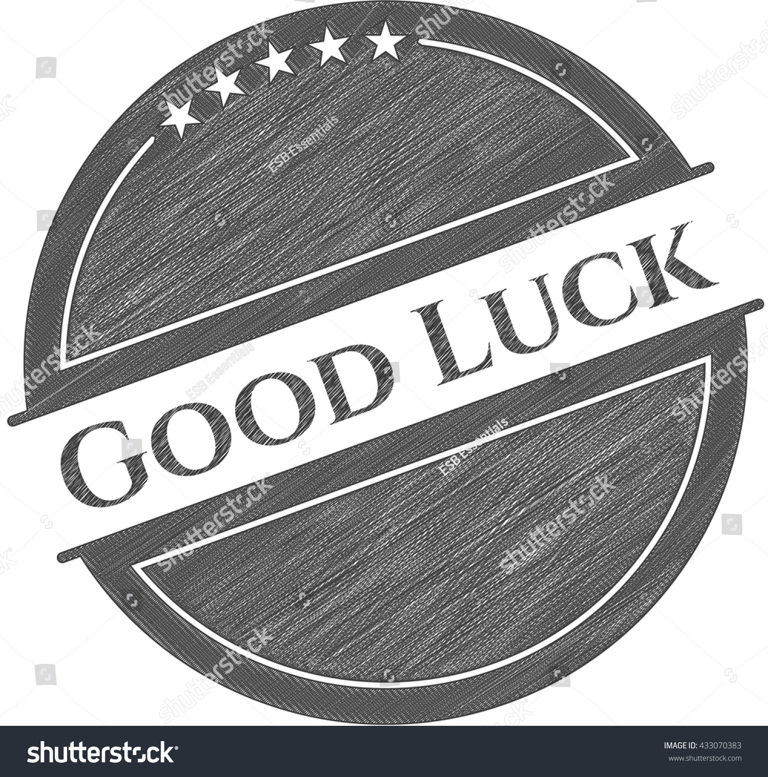 Good Luck Pencil Strokes Stock Vector (Royalty Free) 433070383 ...