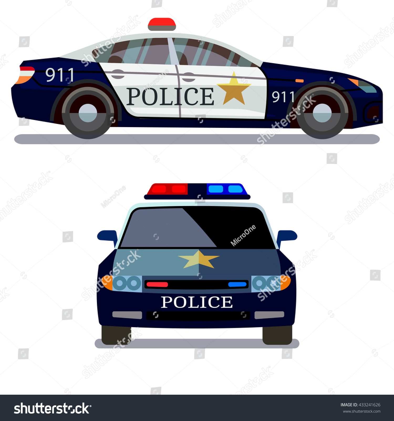 Police Vehicle On White Background Police Stock Vector (Royalty Free