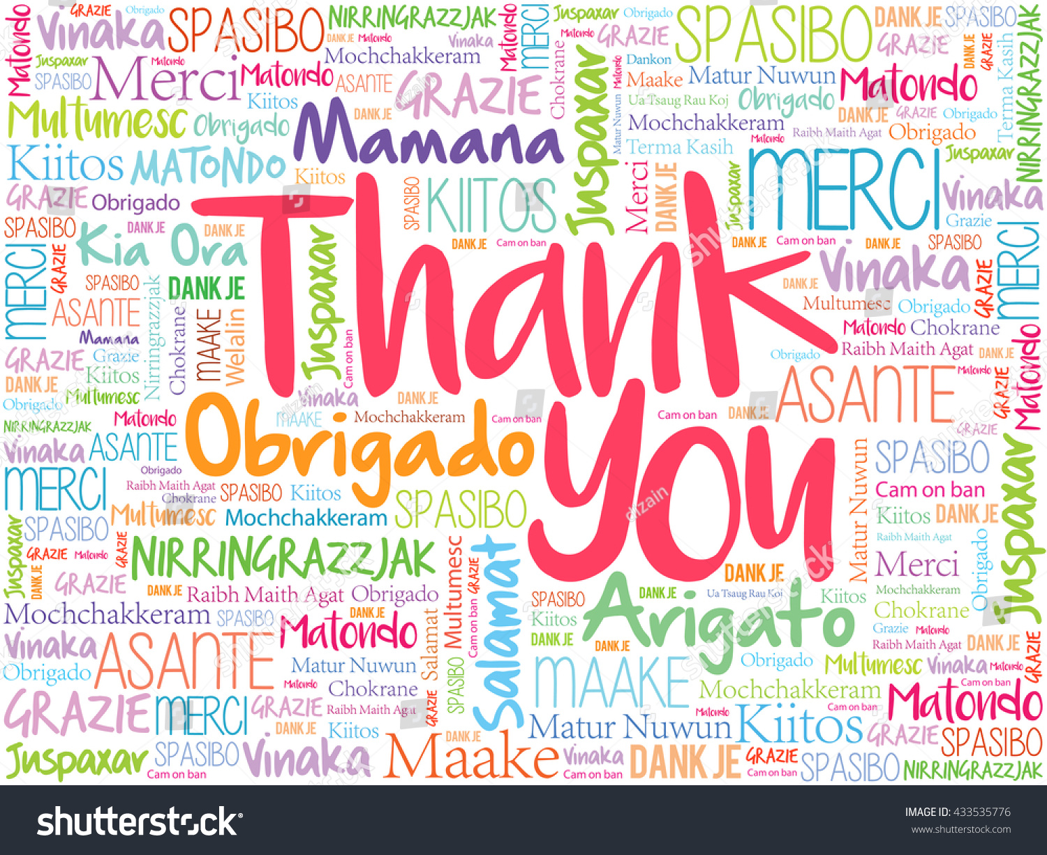 Thank You Word Cloud Concept Background Stock Illustration 433535776 ...