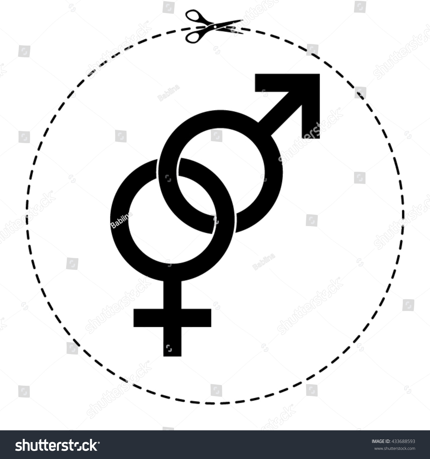 Male Female Sex Symbol Vector Icon Stock Vector Royalty Free