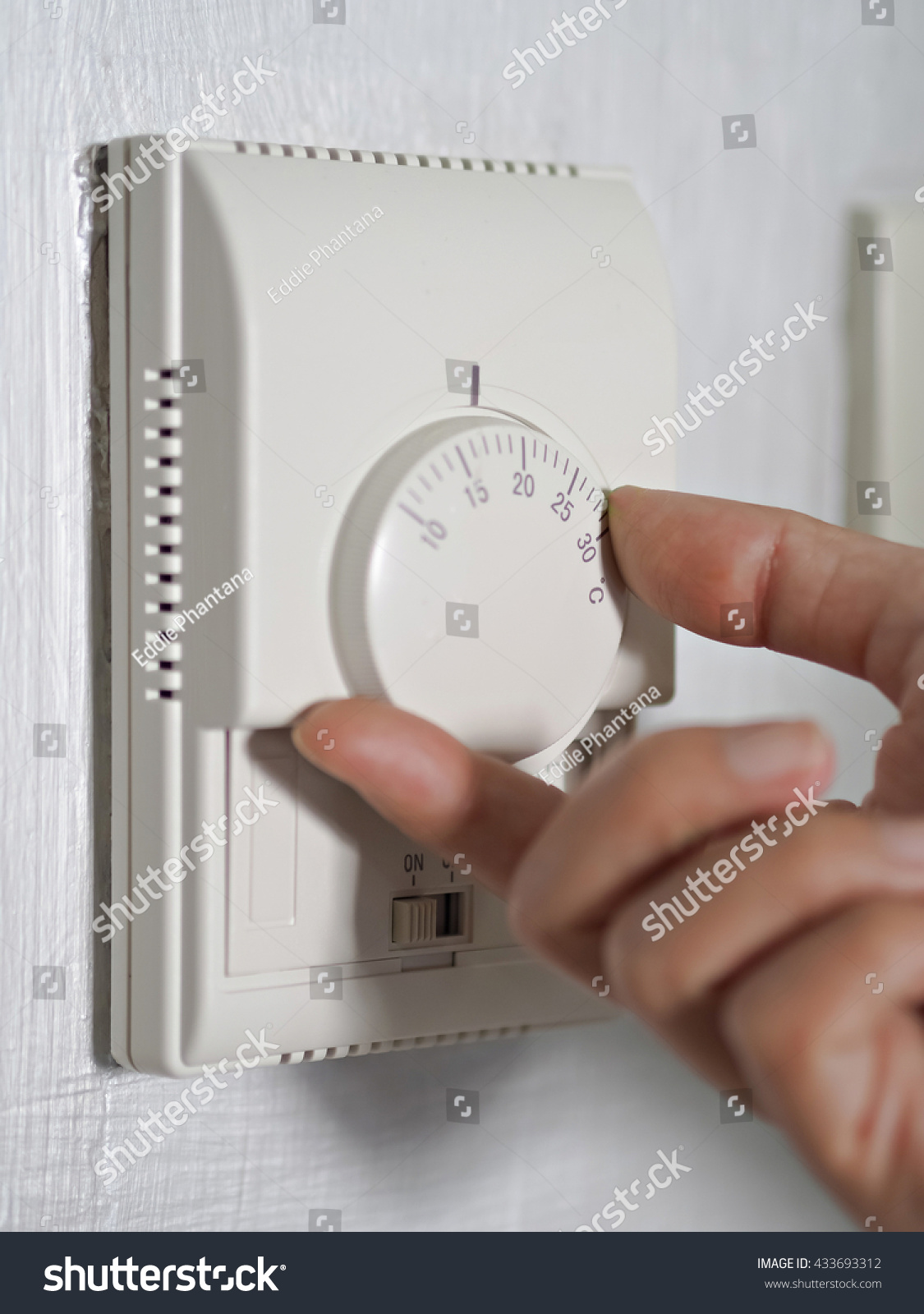 Central Airconditioning Thermostat Switch Panel Stock Photo 433693312 Shutterstock