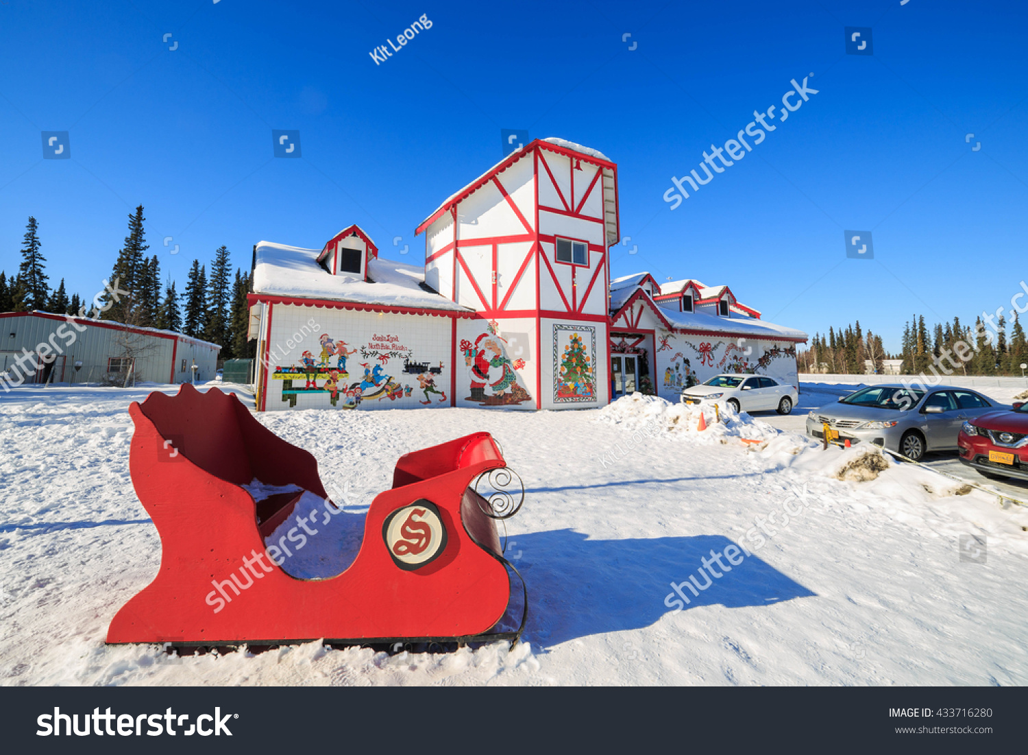 north pole santa house inside